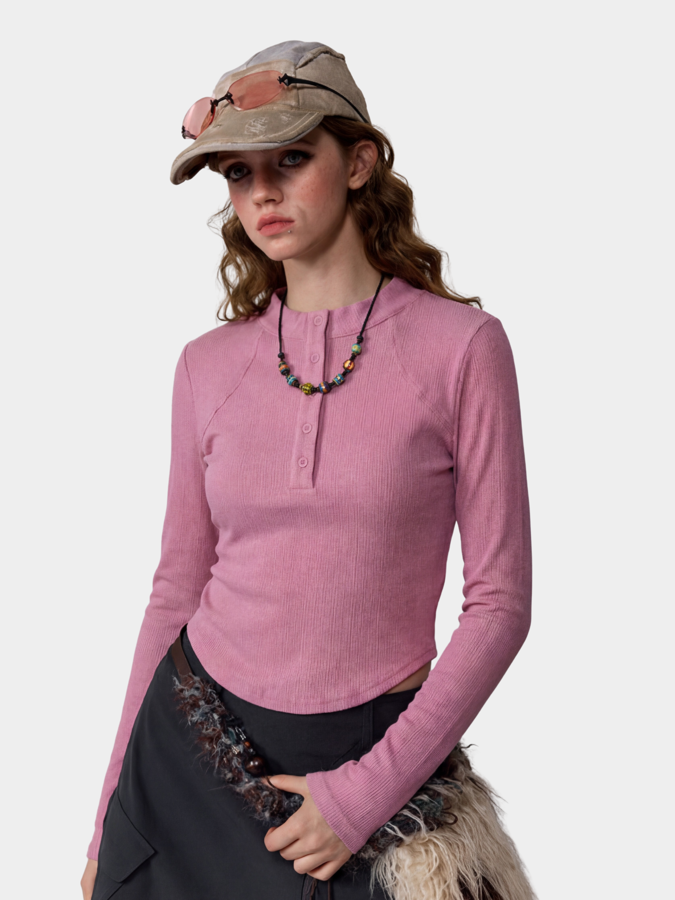 Canyonnest - Women's Fleece-Lined Curved-Hem Long Sleeve Top