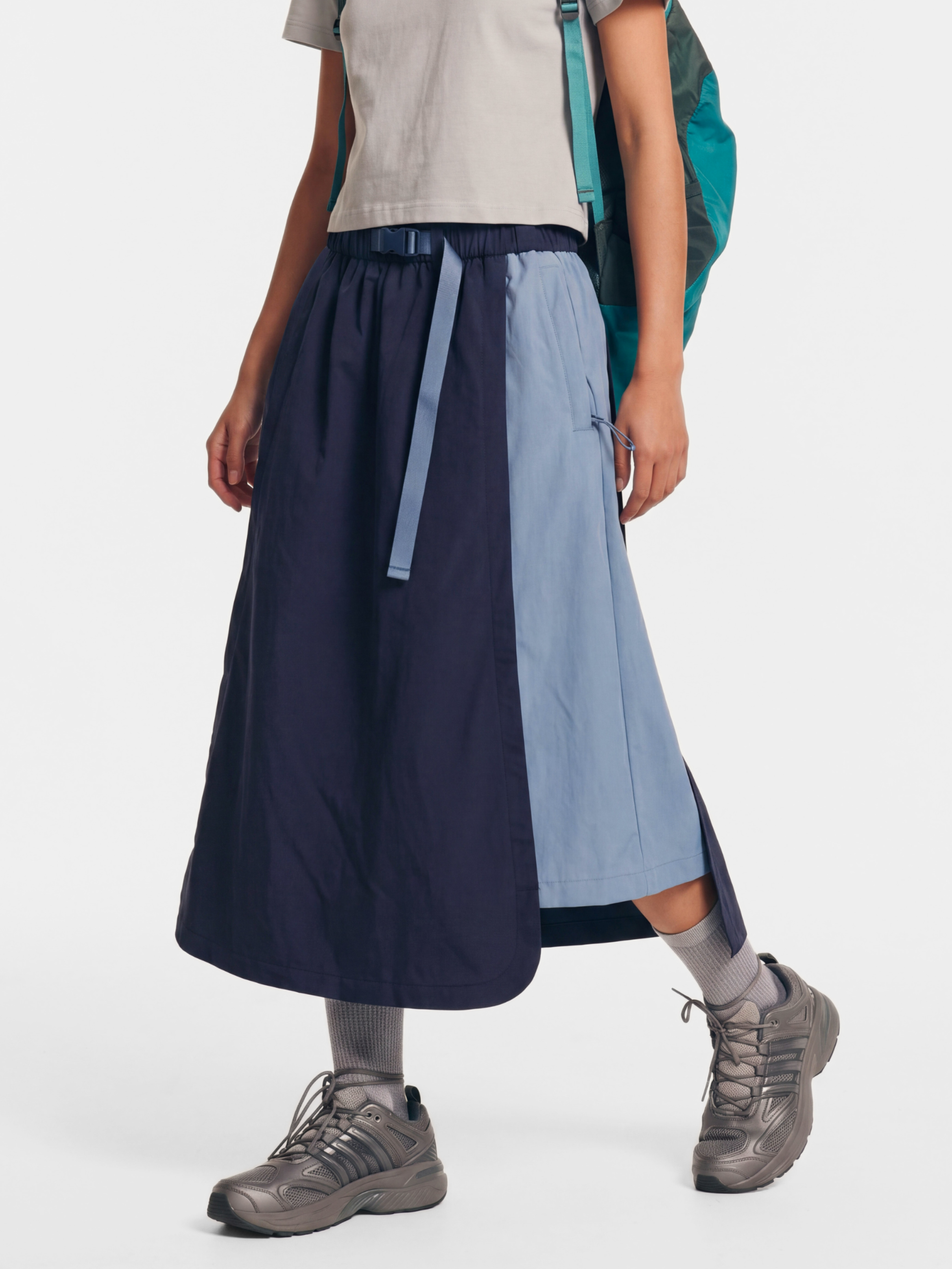 ScuffDrape - Women's Teflon® Water-Repellent Color-Block A-Line Skirt