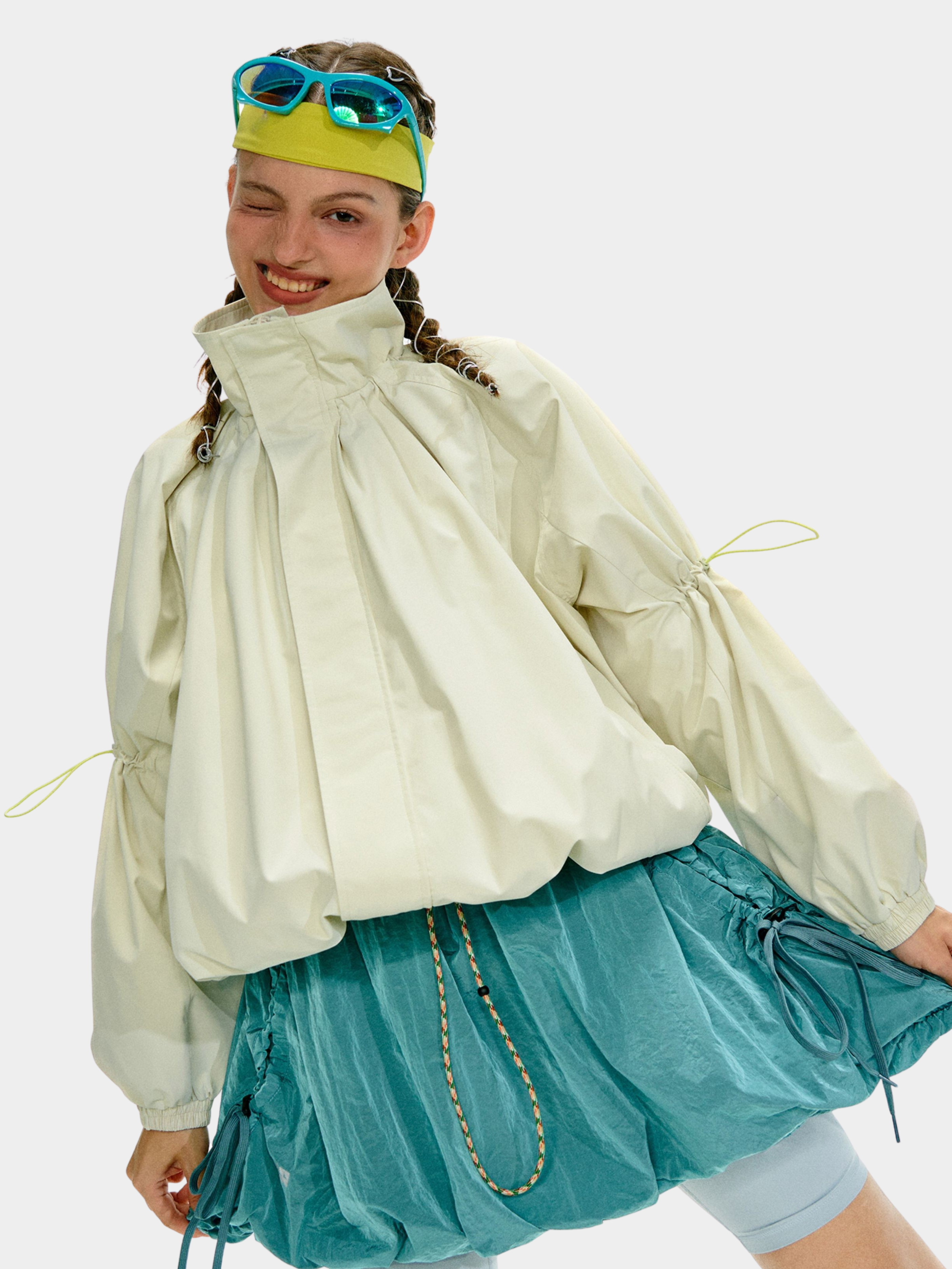 ShadowMode - Women's C6 Water-Repellent Bubble Collar Ruched Jacket