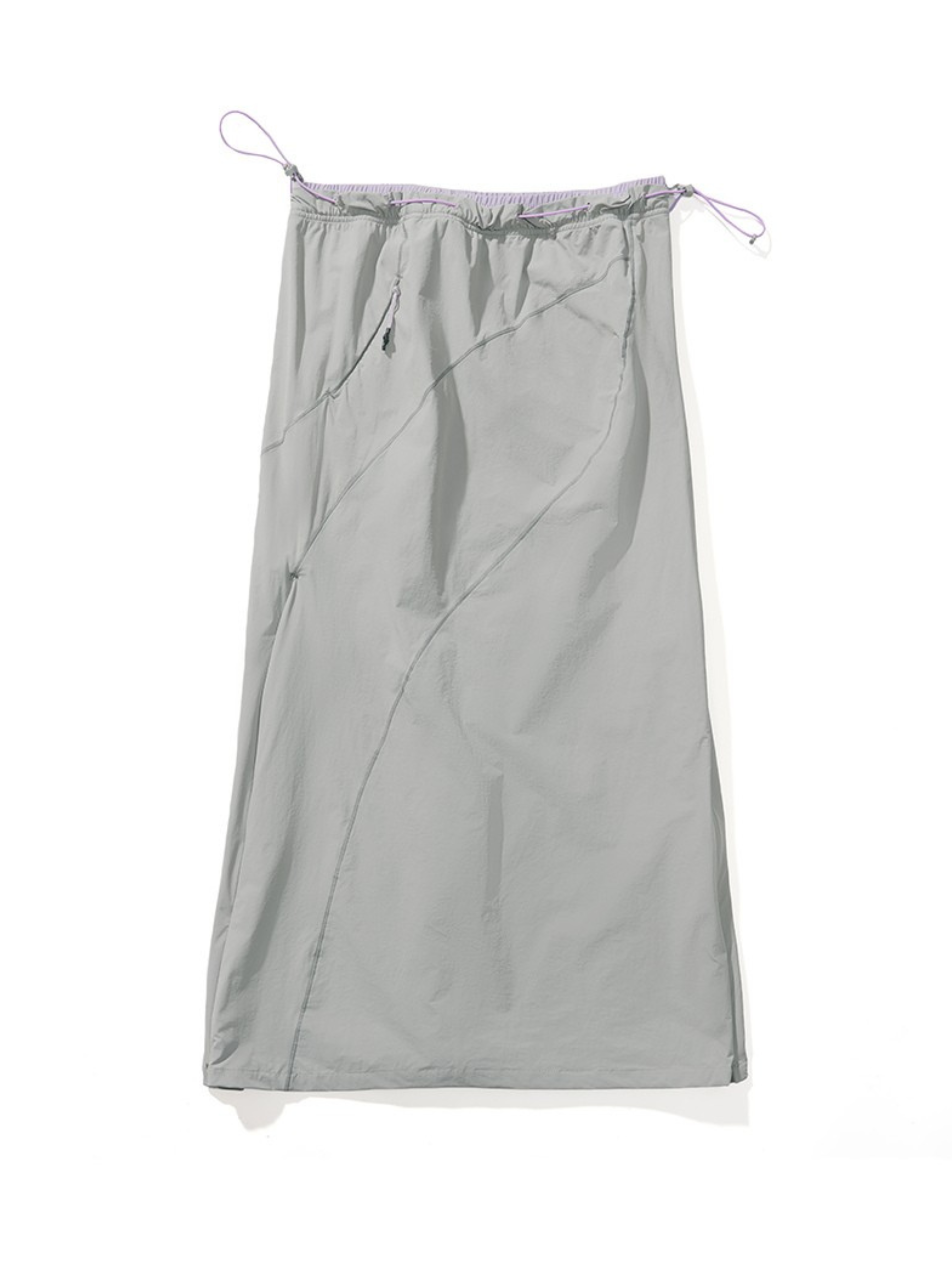 Dunewake - Women's Panelled Drawstring Waist Midi Skirt