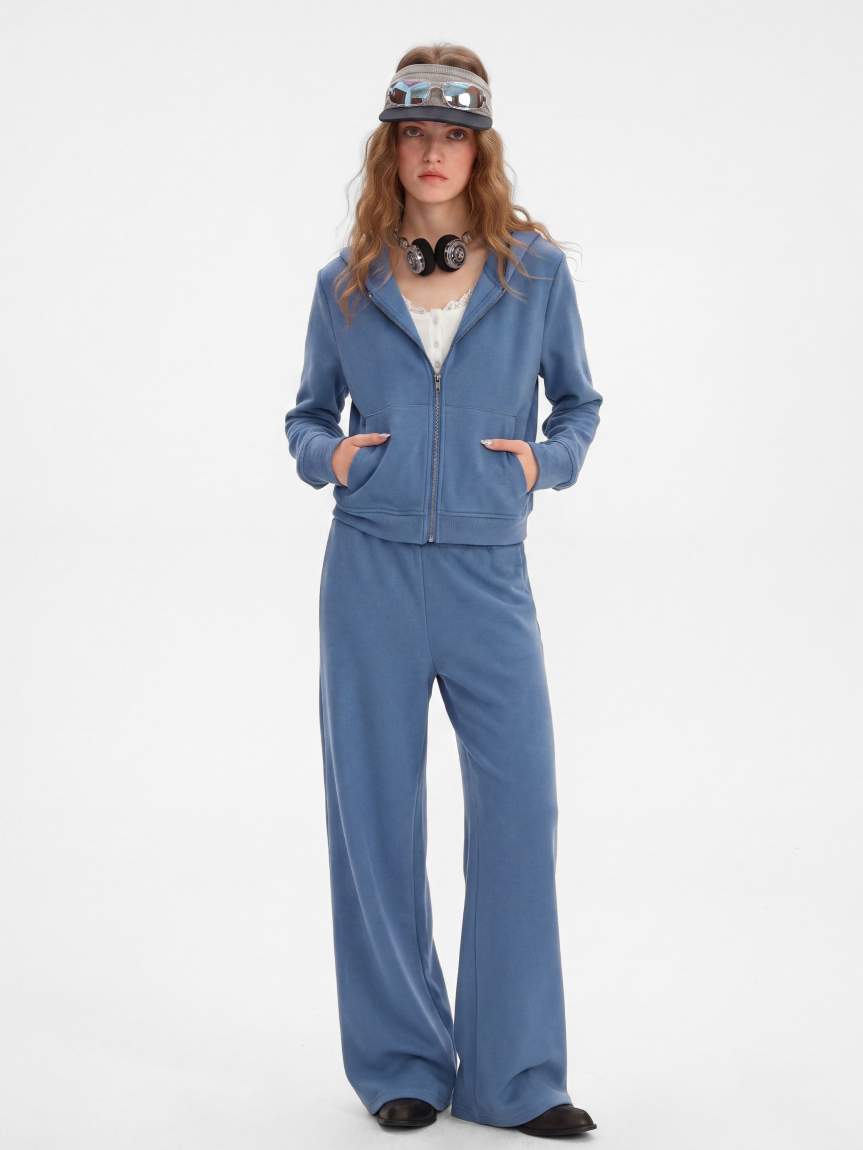 DuskLayer - Women's Air-Layer Hoodie Cardigan & Draped Jogger Pants Set