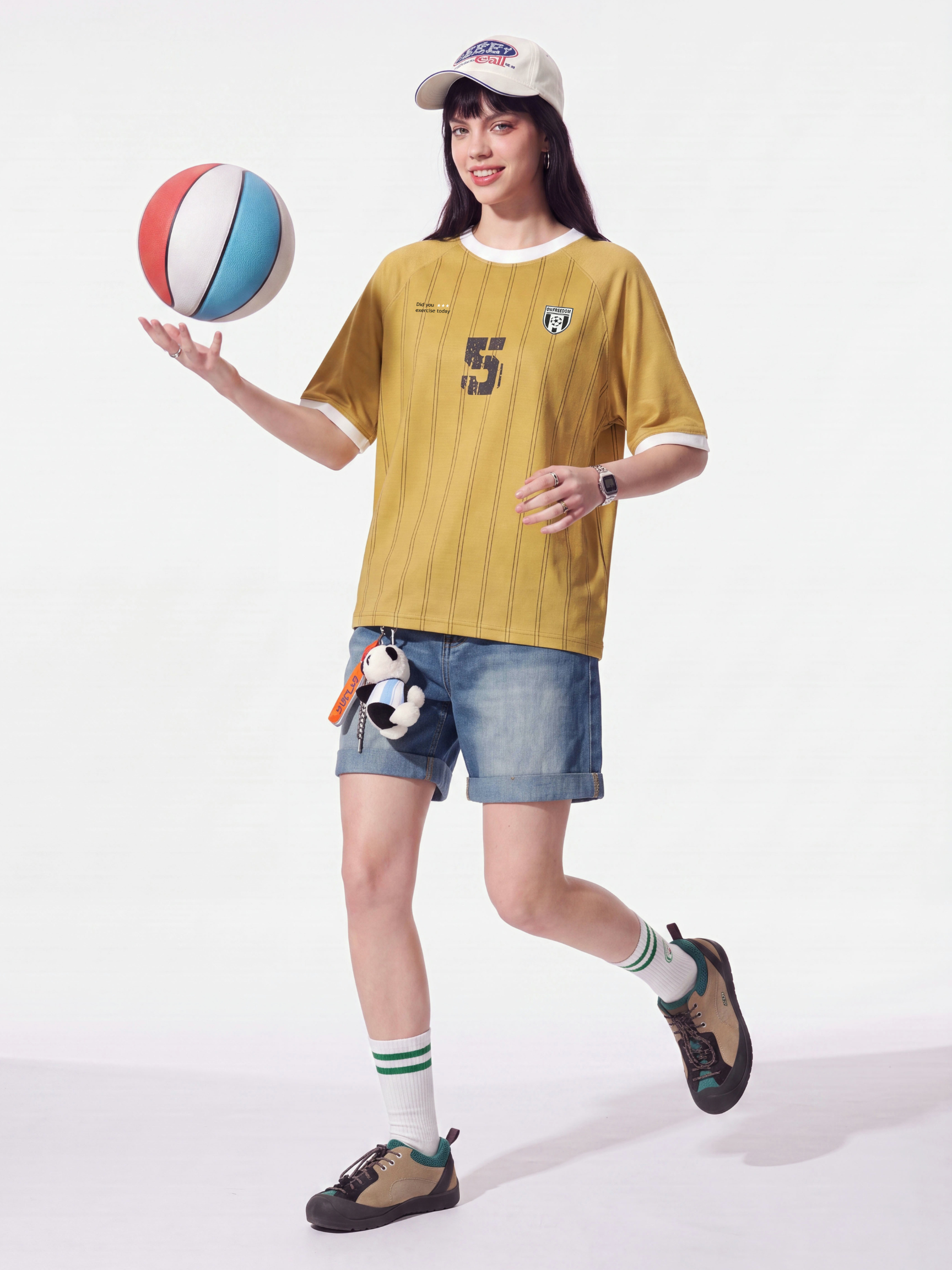 LineGlide - Women's Contrast Raglan Stripe Soccer Jersey T-Shirt