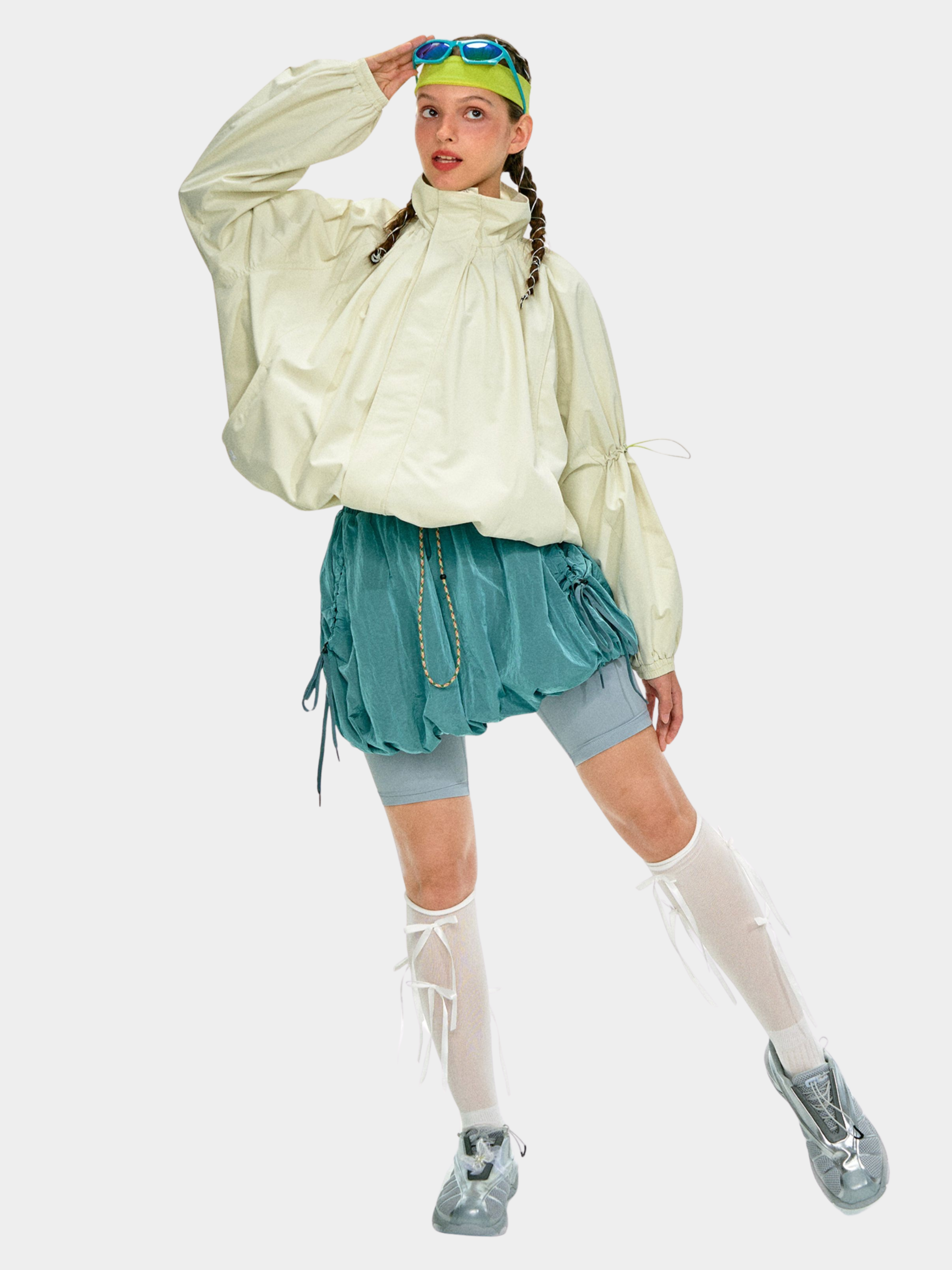 ShadowMode - Women's C6 Water-Repellent Bubble Collar Ruched Jacket