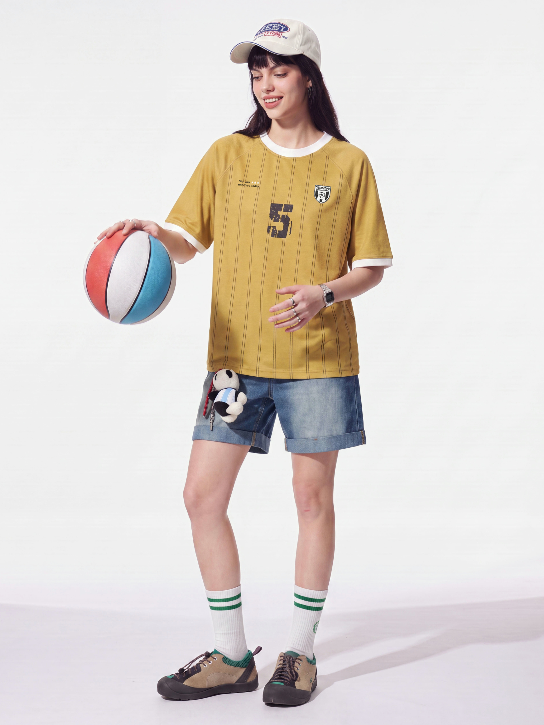 LineGlide - Women's Contrast Raglan Stripe Soccer Jersey T-Shirt