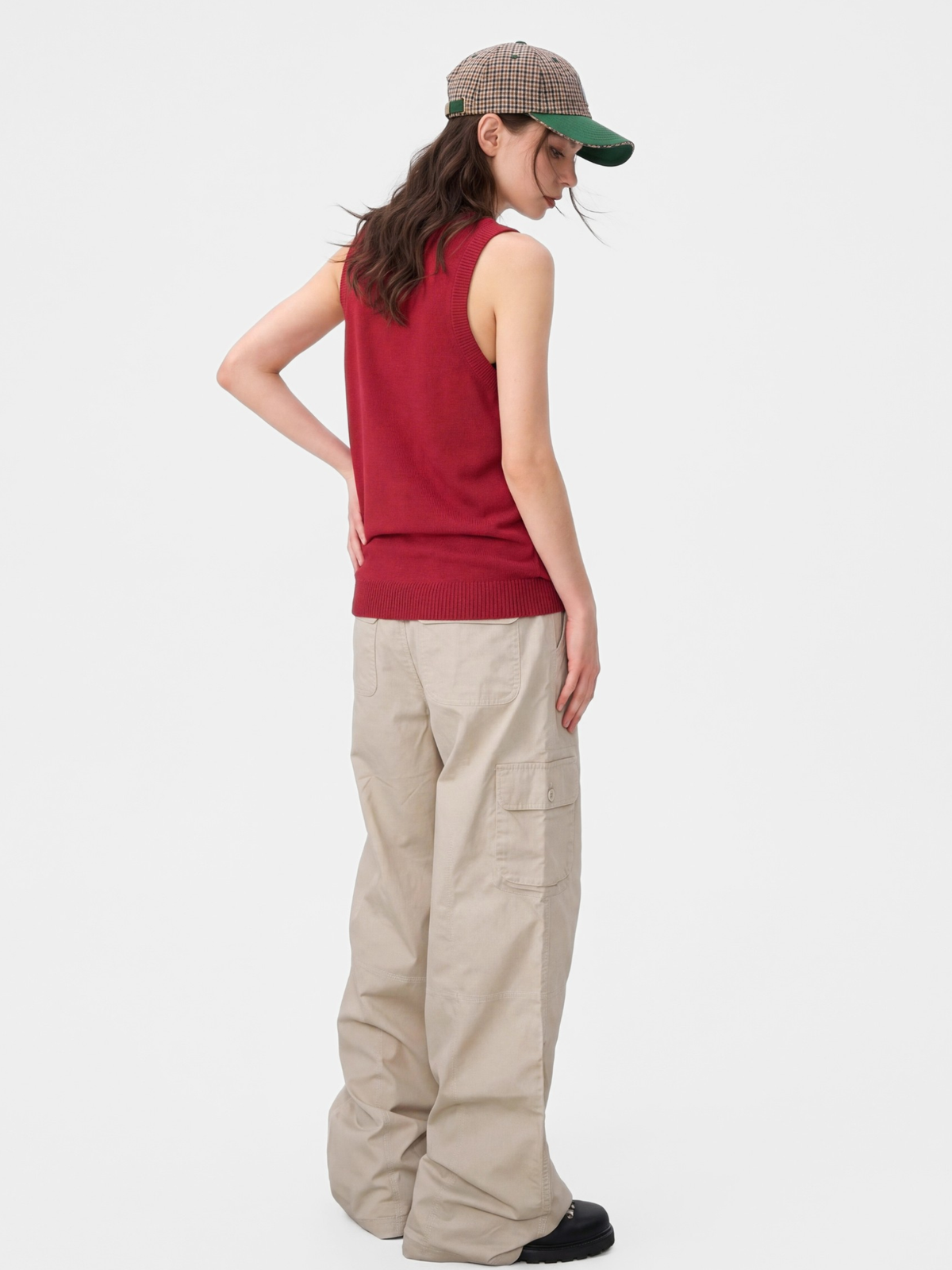 CalmDrift - Women's Deconstructed Multi-Pocket Straight-Leg Cargo Pants