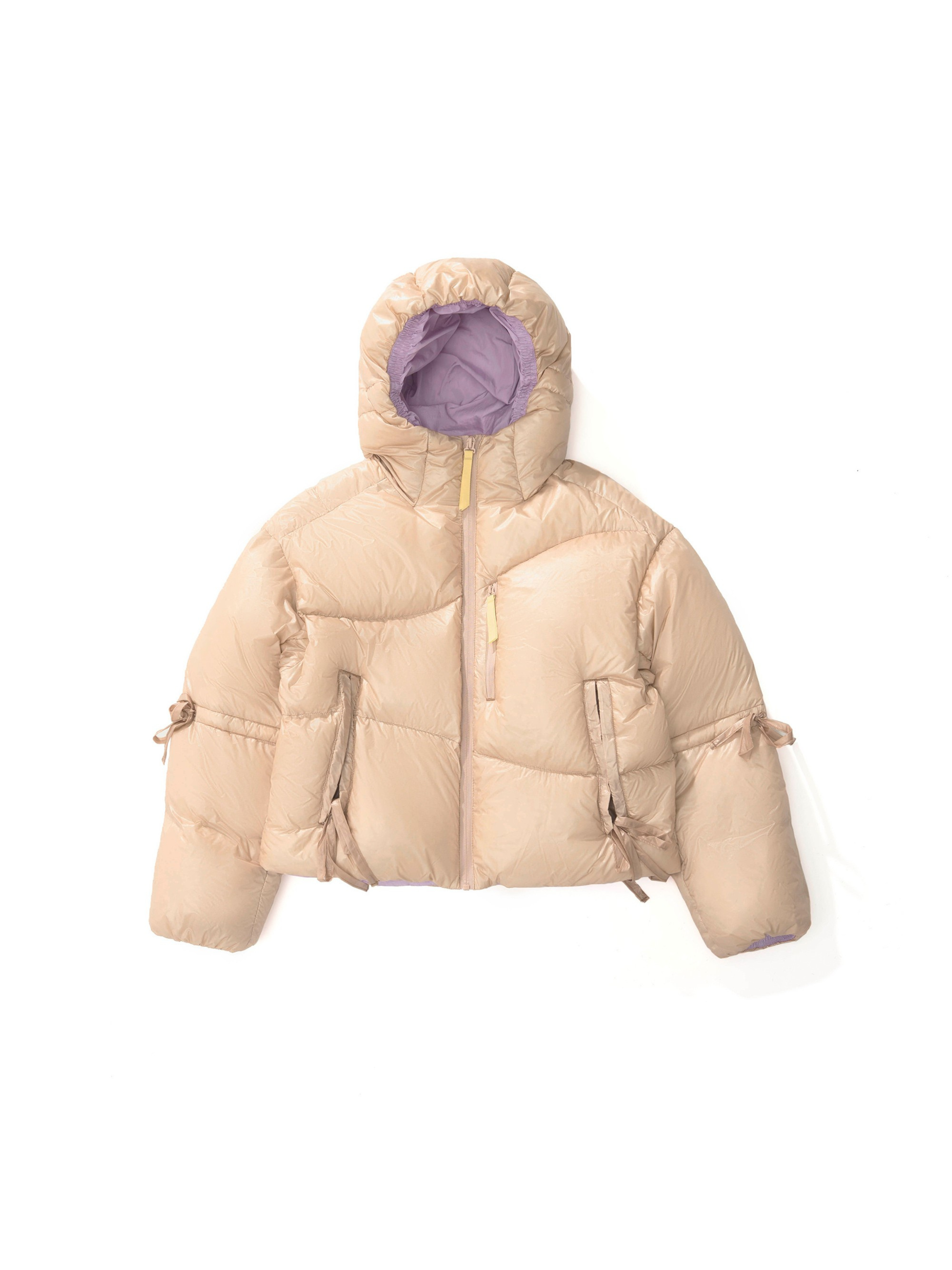 Ironfrost - Women's 90% White Duck Down Color-Blocked Short Puffer Jacket