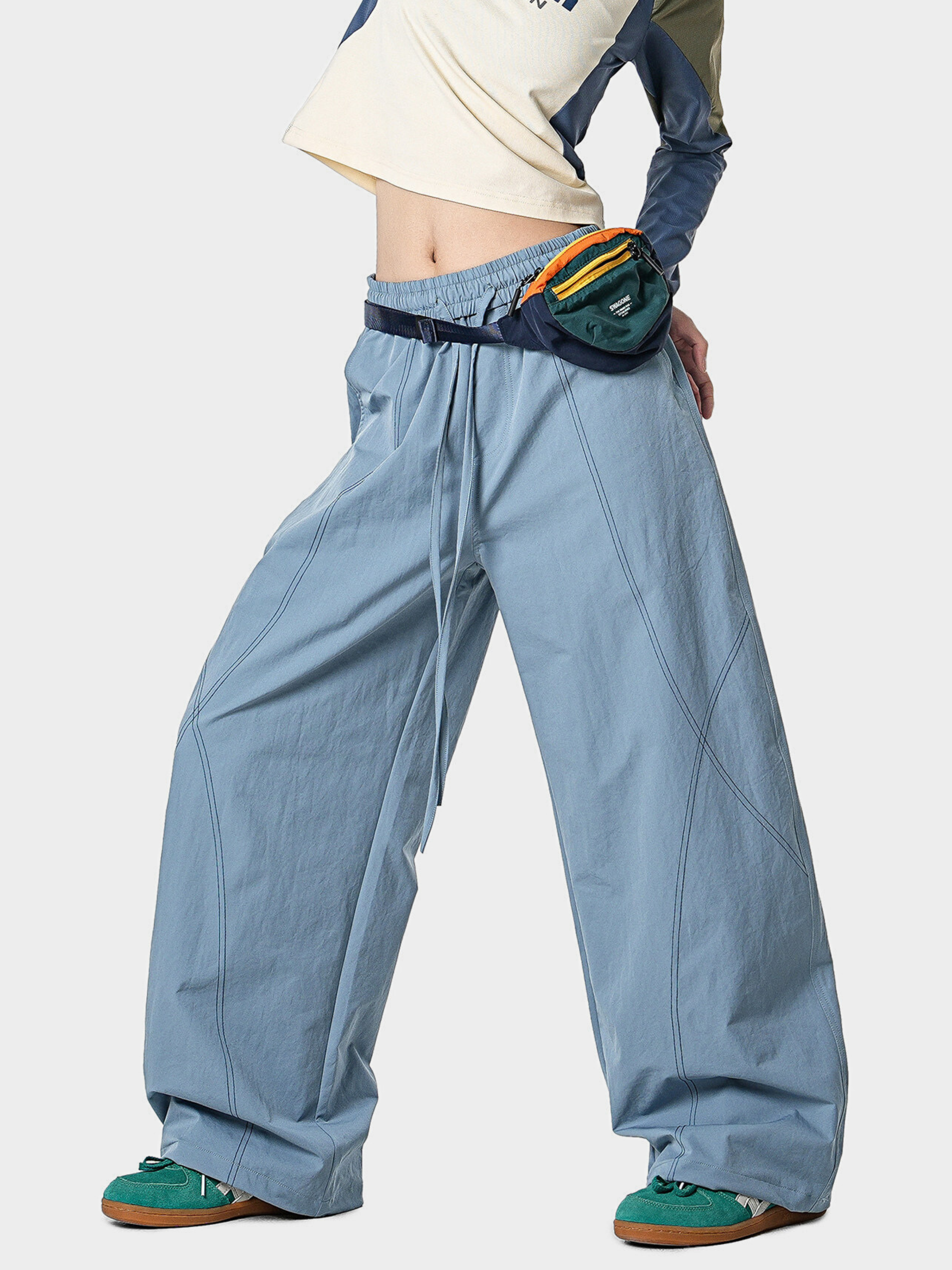 Stormrush - Unisex Contrast-Stitch Water-Repellent Paratrooper Pants