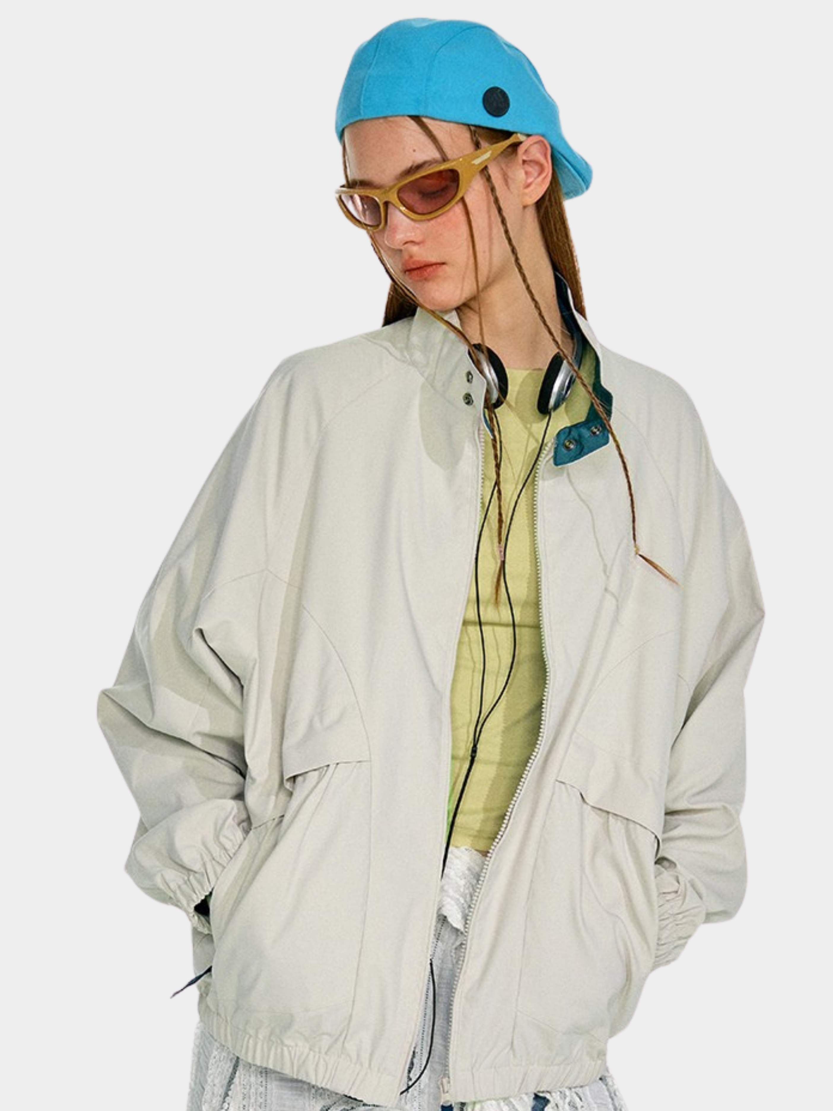 Firewhisper - Unisex Colorblock Stand-Collar Harrington Jacket