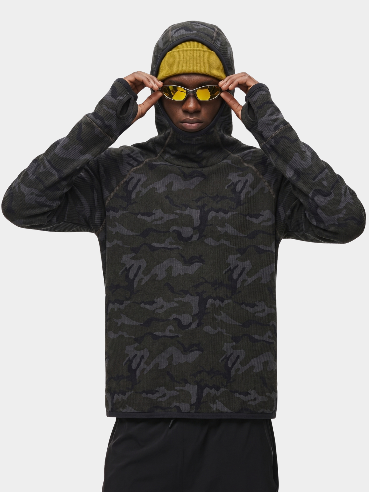 CamoMist - Unisex Windproof Warm Waffle Hooded Sweatshirt