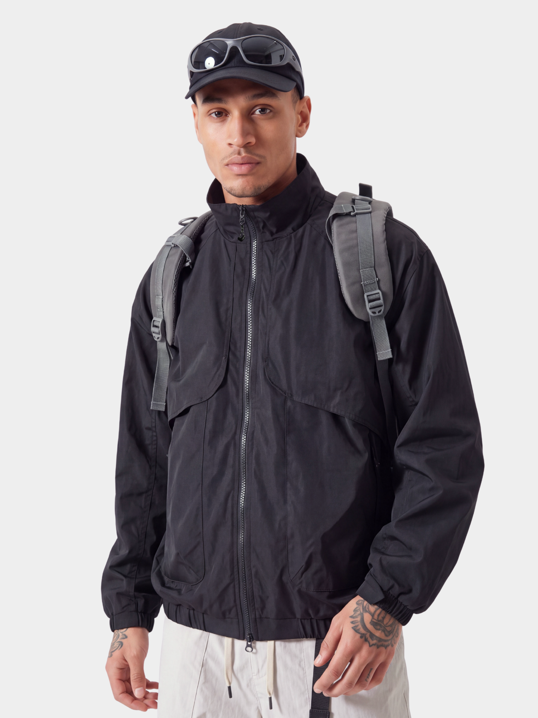SkyVeil - Lightweight Water-Repellent Stand Collar Jacket
