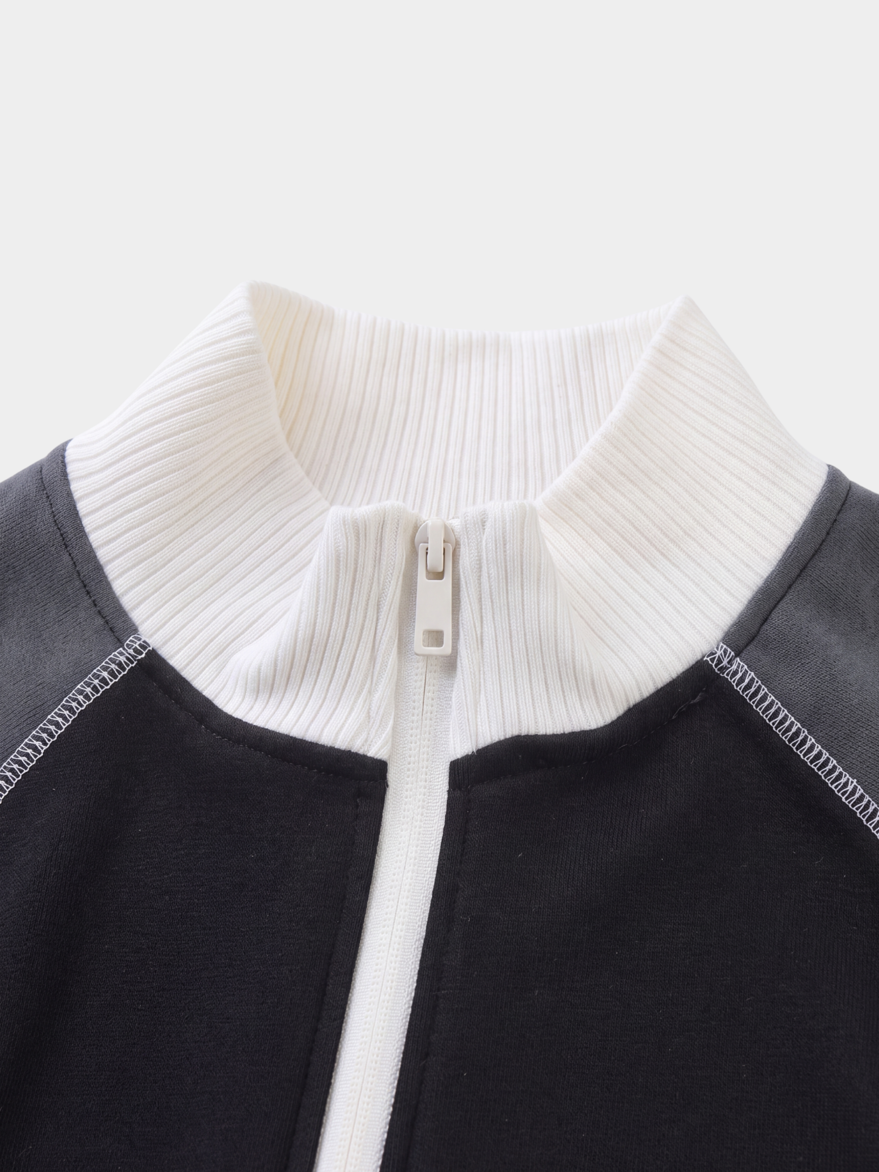 EdgeDrift - Unisex Color-Block Raglan Stand Collar Zip Jacket