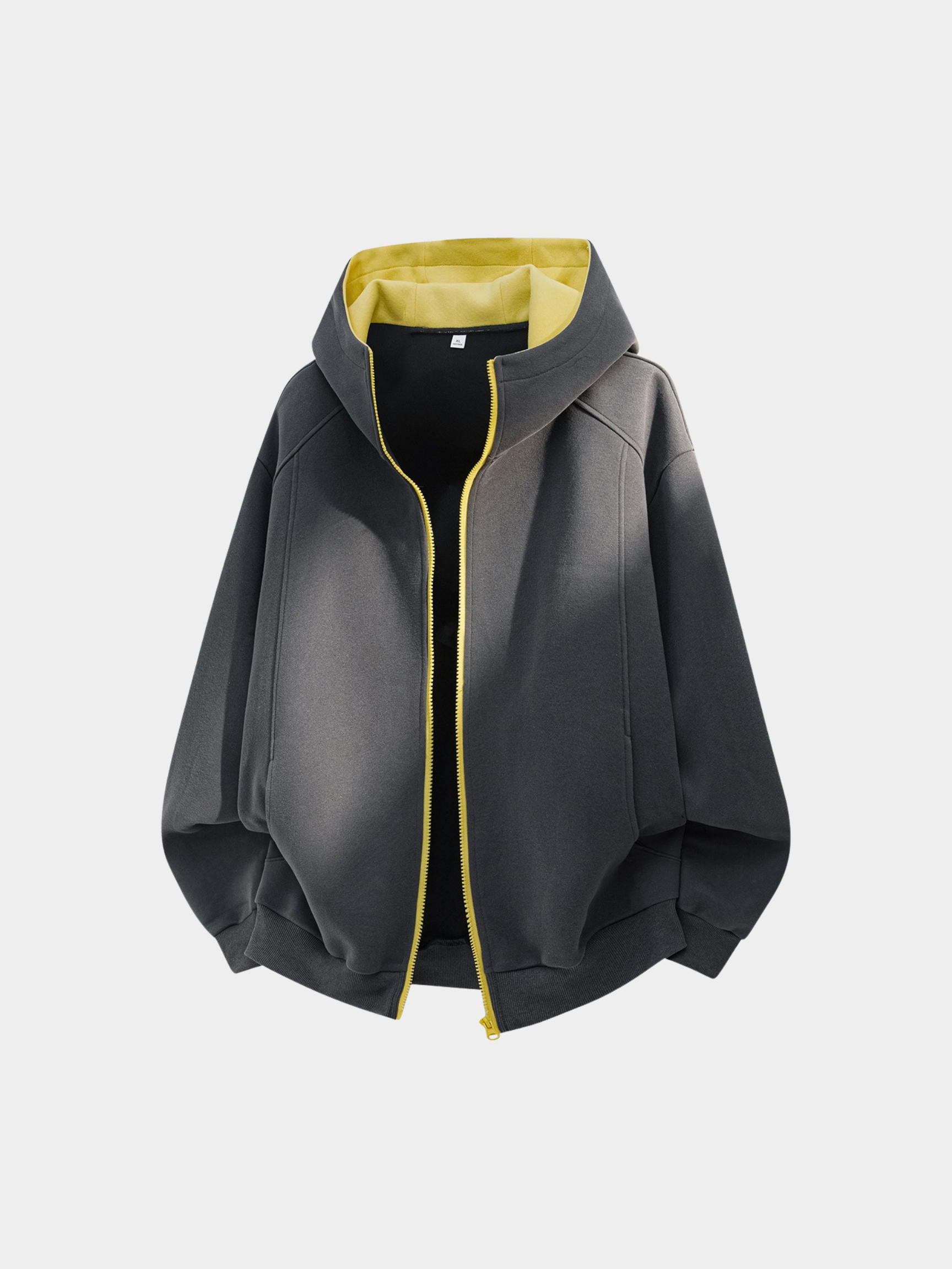 NeckVeil - Men's Contrast Color High Neck Zip-Up Jacket