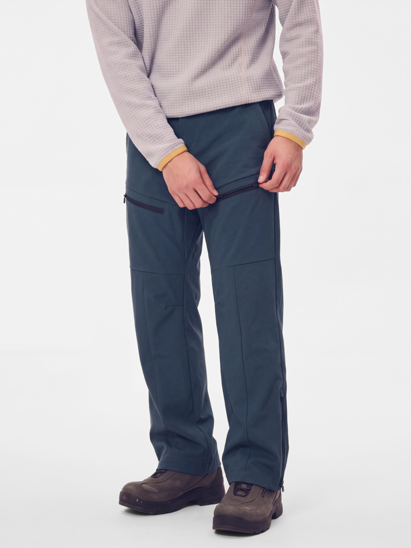AlpineShift - Men's Windproof Fleece-Lined Side-Zip Softshell Pants