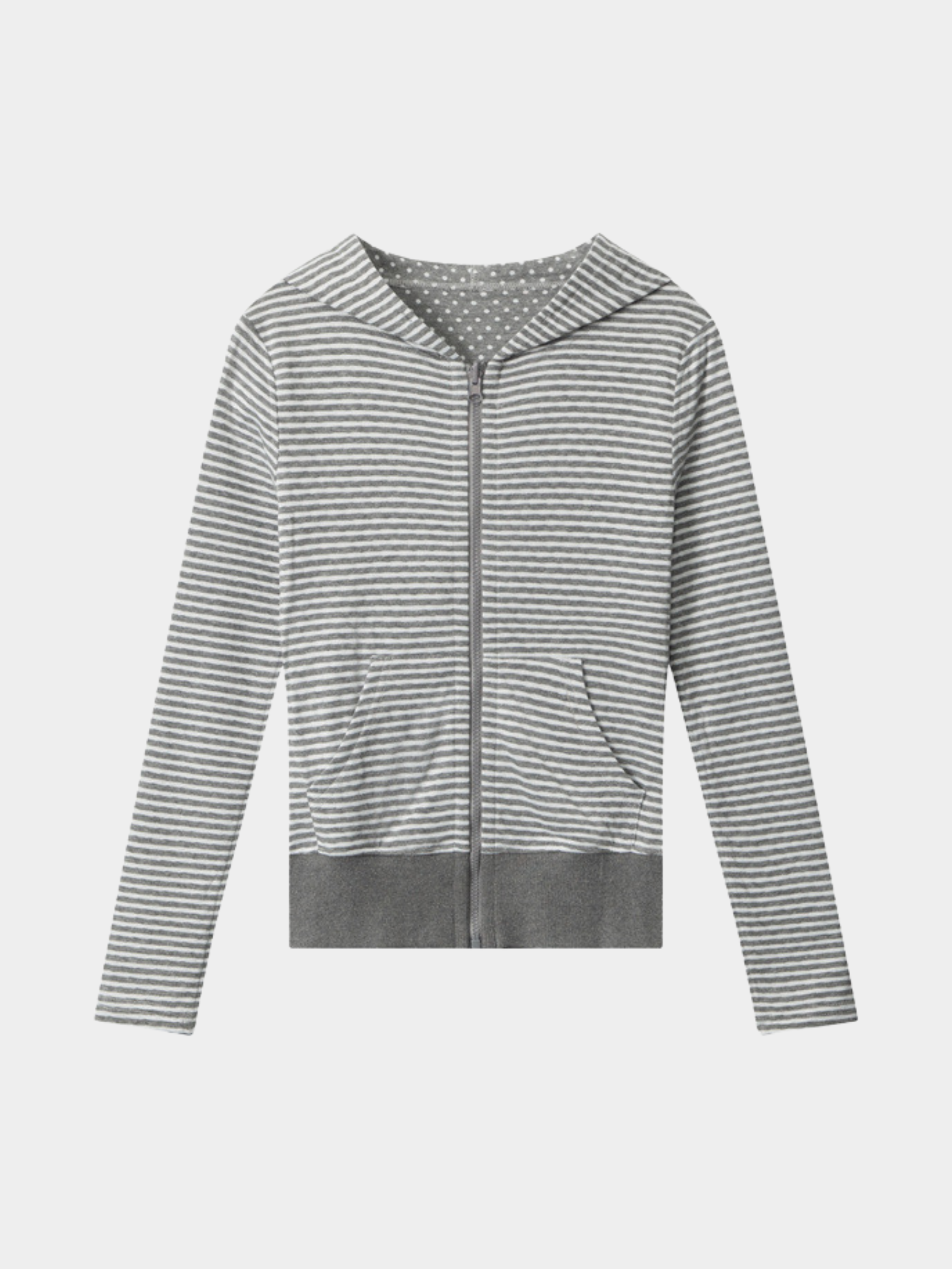 FlipStripe - Women's Reversible Stripe & Spot Print Jacket