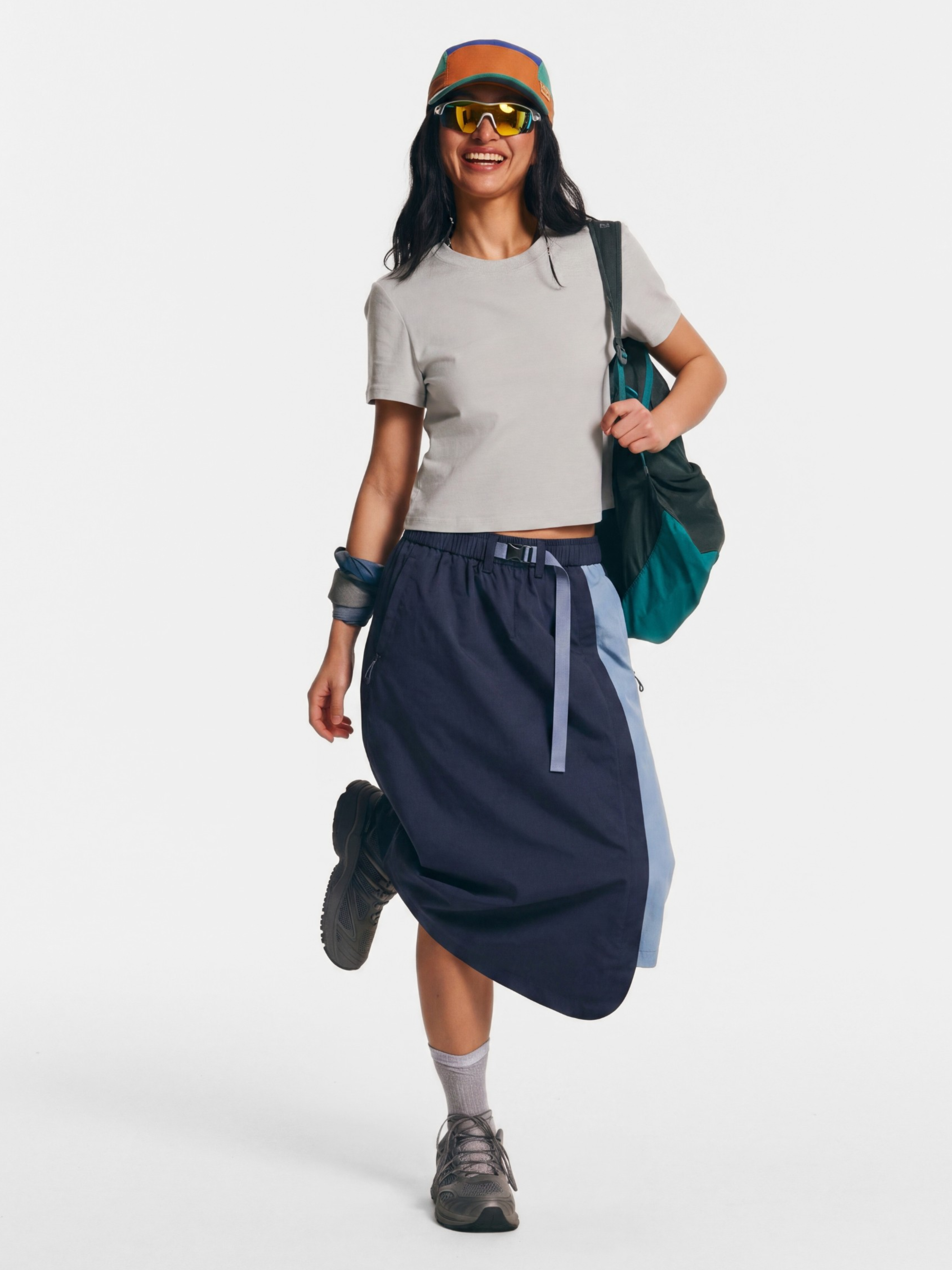 ScuffDrape - Women's Teflon® Water-Repellent Color-Block A-Line Skirt