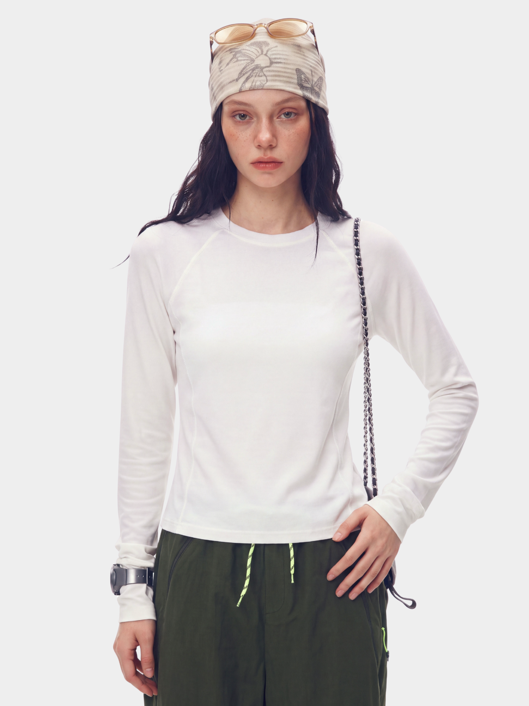 StitchFit - Women's Contrast Stitch Slim Fit Quick-Dry Long Sleeve Top