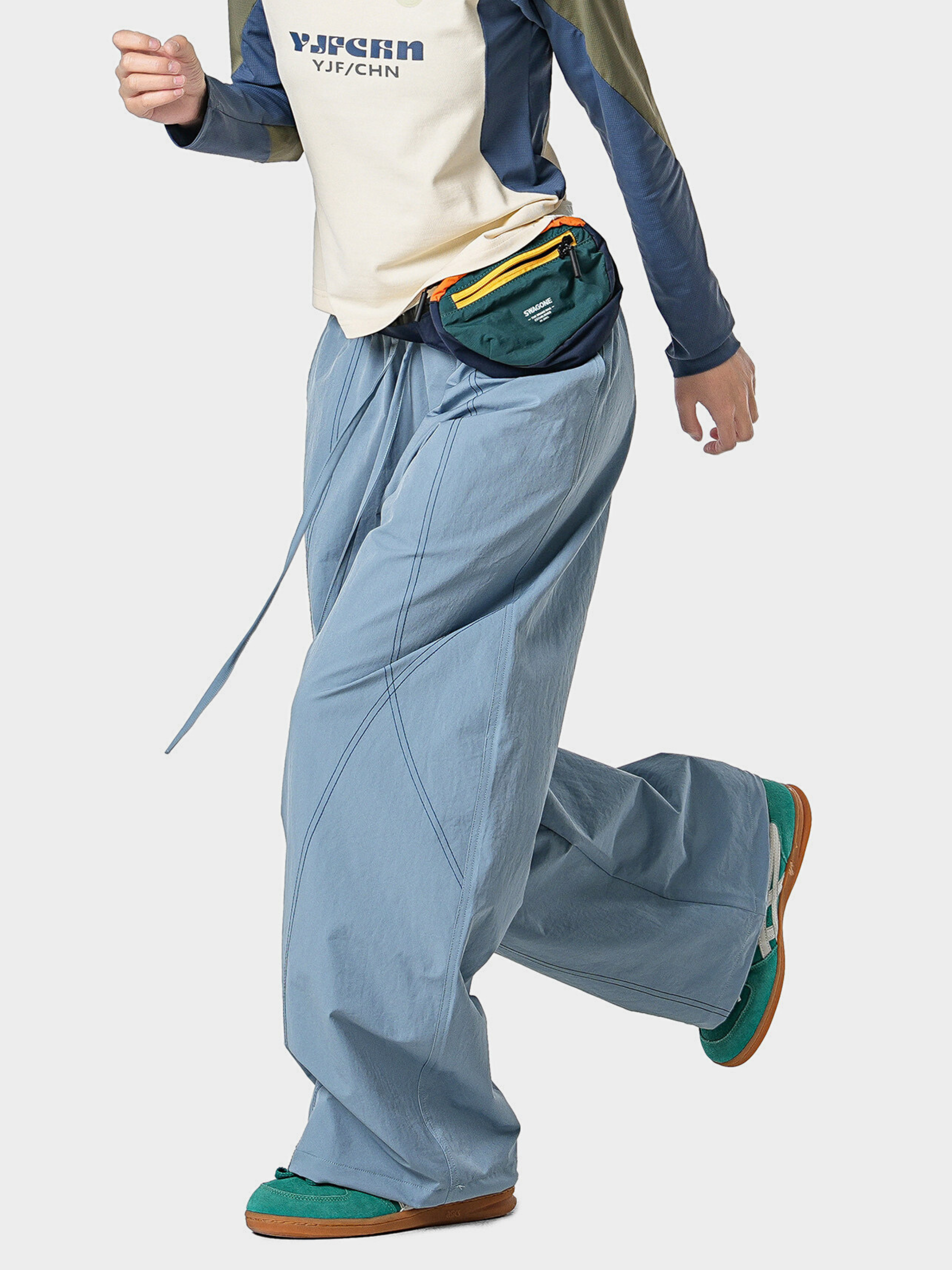 Stormrush - Unisex Contrast-Stitch Water-Repellent Paratrooper Pants