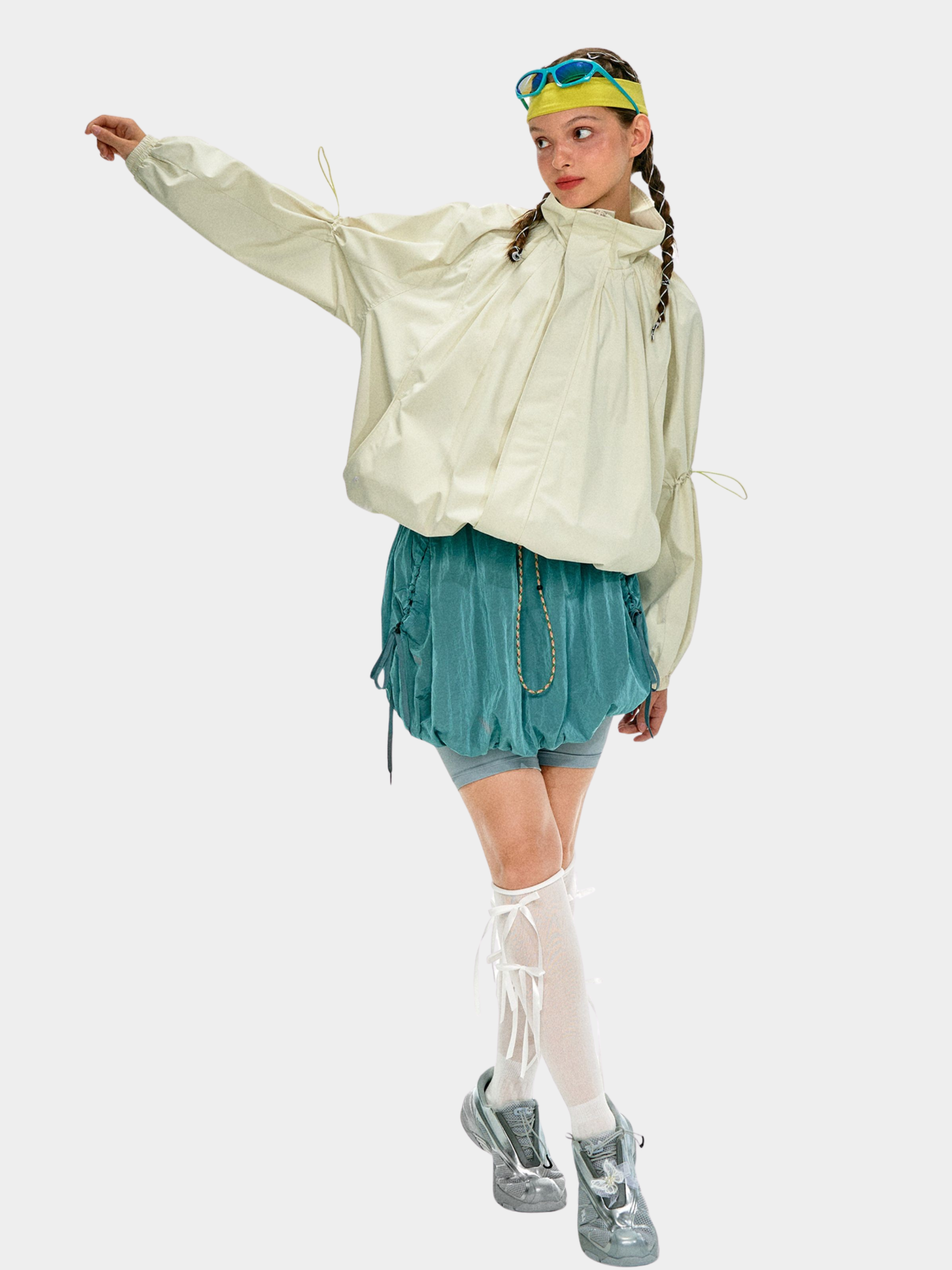 ShadowMode - Women's C6 Water-Repellent Bubble Collar Ruched Jacket