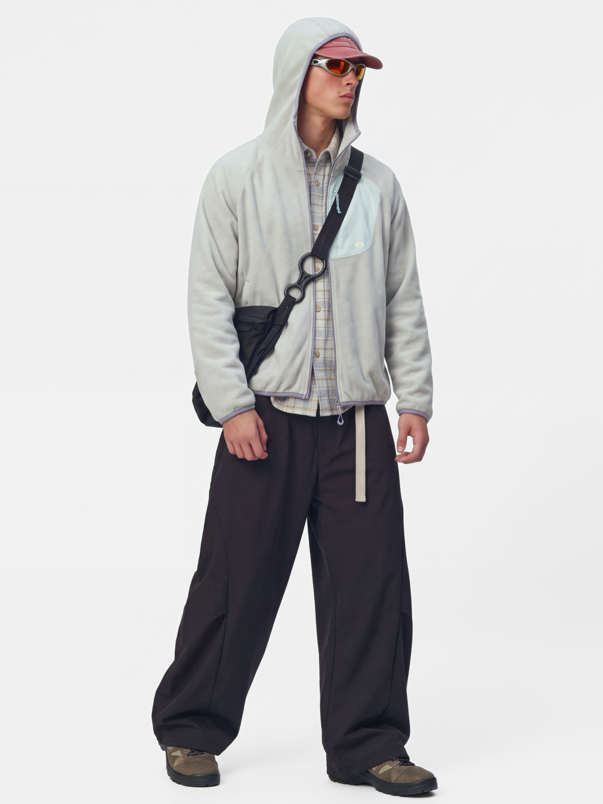 FlipMist - Stretch Elastic-Waist Straight-Leg Utility Pants