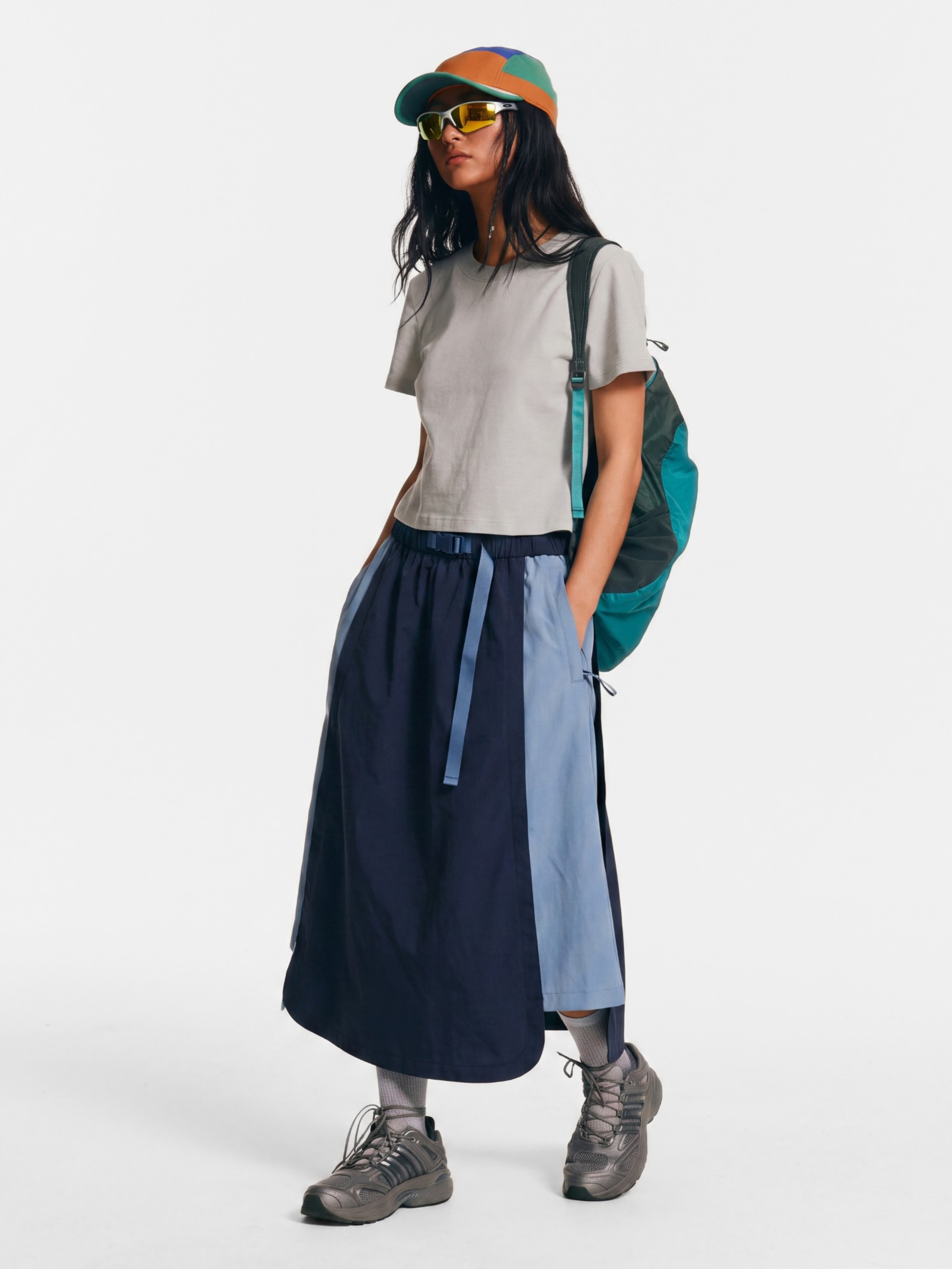 ScuffDrape - Women's Teflon® Water-Repellent Color-Block A-Line Skirt