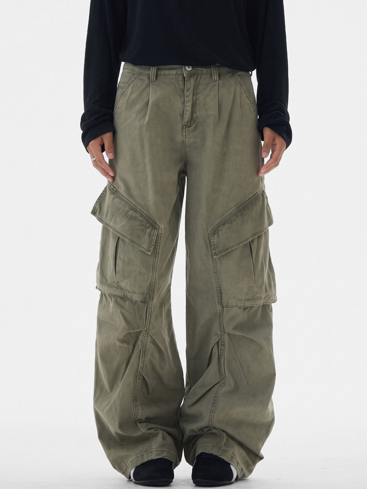 WideDrift - Abrasion-Resistant Multi-Pocket Cotton Cargo Pants