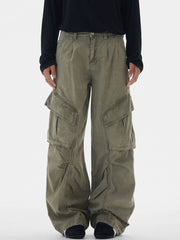 WideDrift - Unisex Abrasion-Resistant Multi-Pocket Cotton Cargo Pants