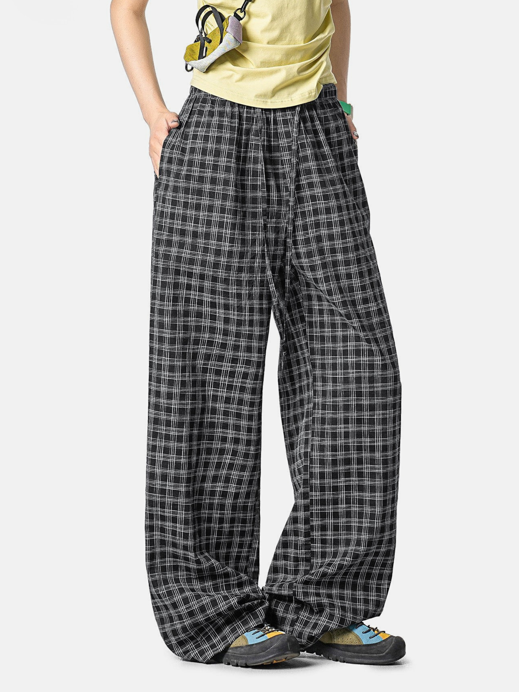 DuskFall - Women's Lightweight Plaid Casual Pants