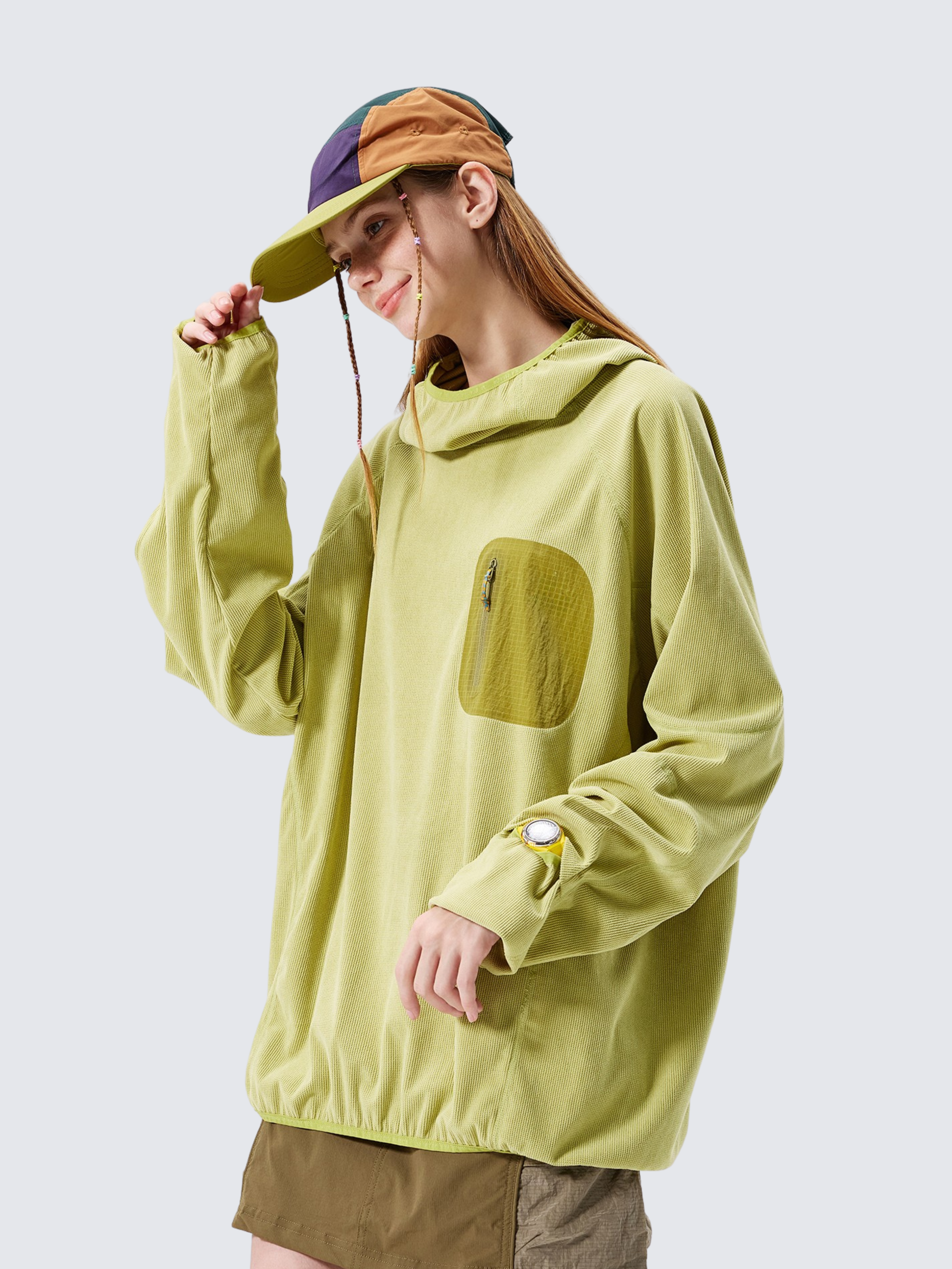 Crag - Unisex Moisture-Wicking High Neck Hoodie Base Layer