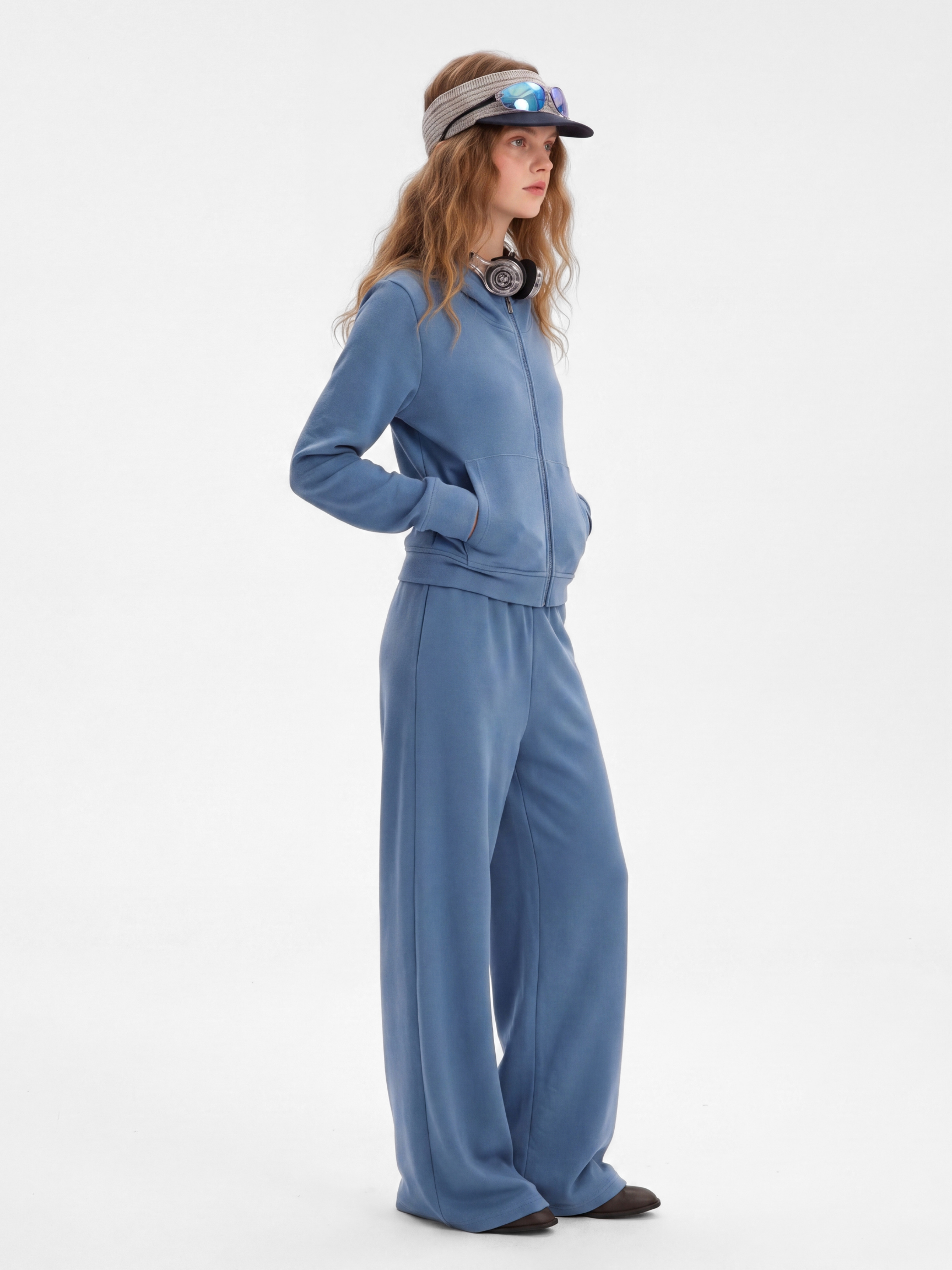 DuskLayer - Women's Air-Layer Hoodie Cardigan & Draped Jogger Pants Set