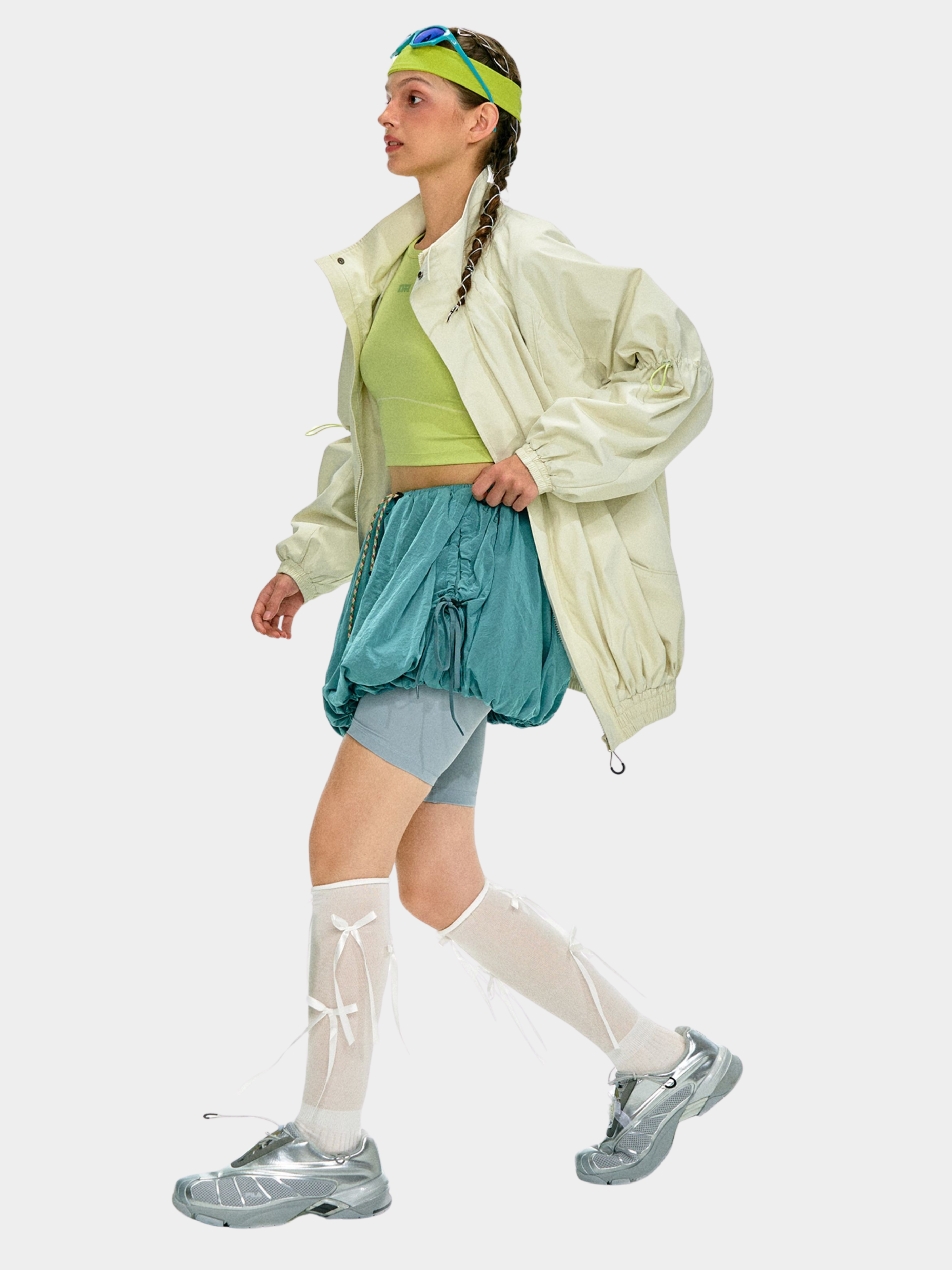 ShadowMode - Women's C6 Water-Repellent Bubble Collar Ruched Jacket