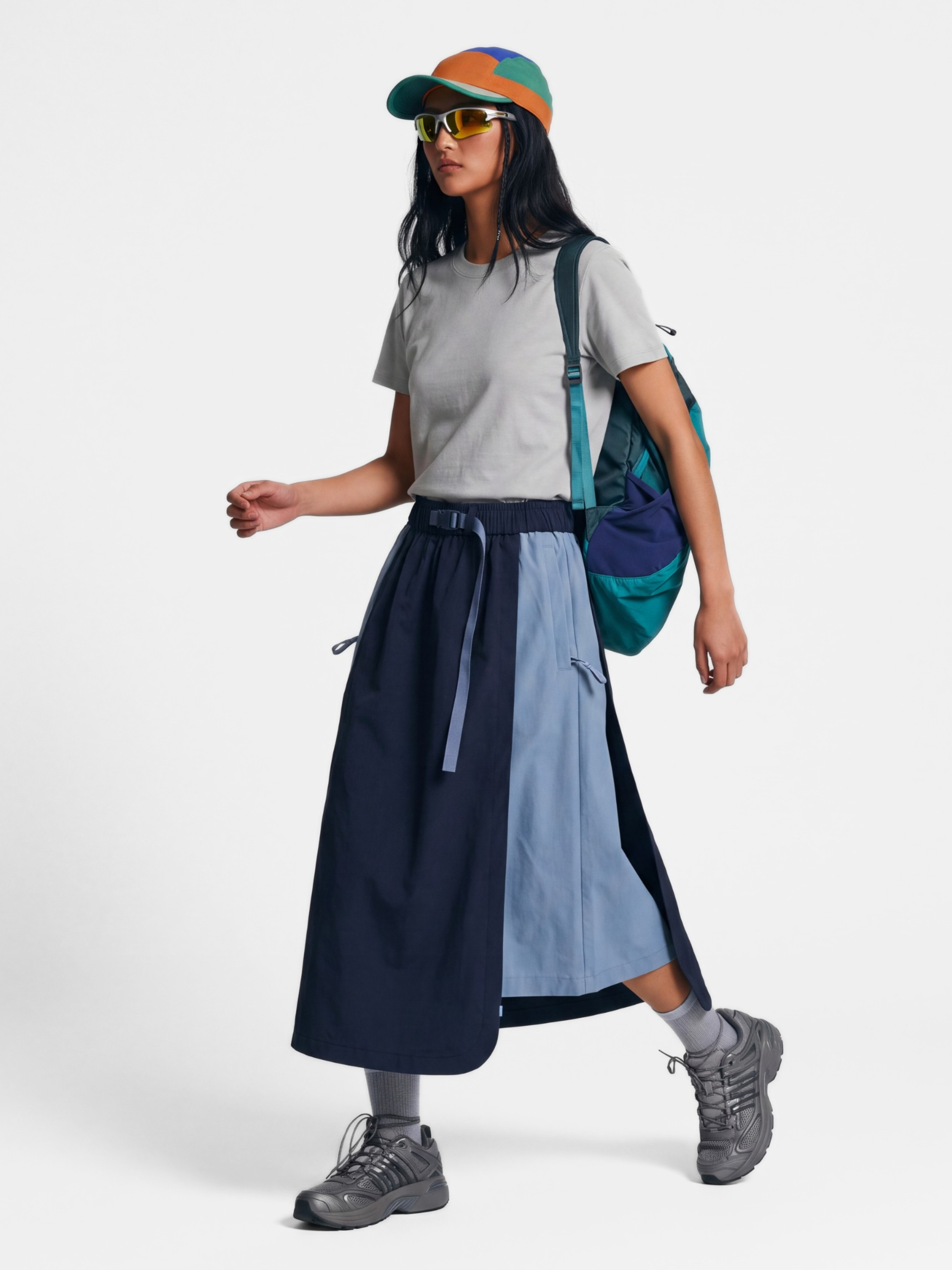 ScuffDrape - Women's Teflon® Water-Repellent Color-Block A-Line Skirt