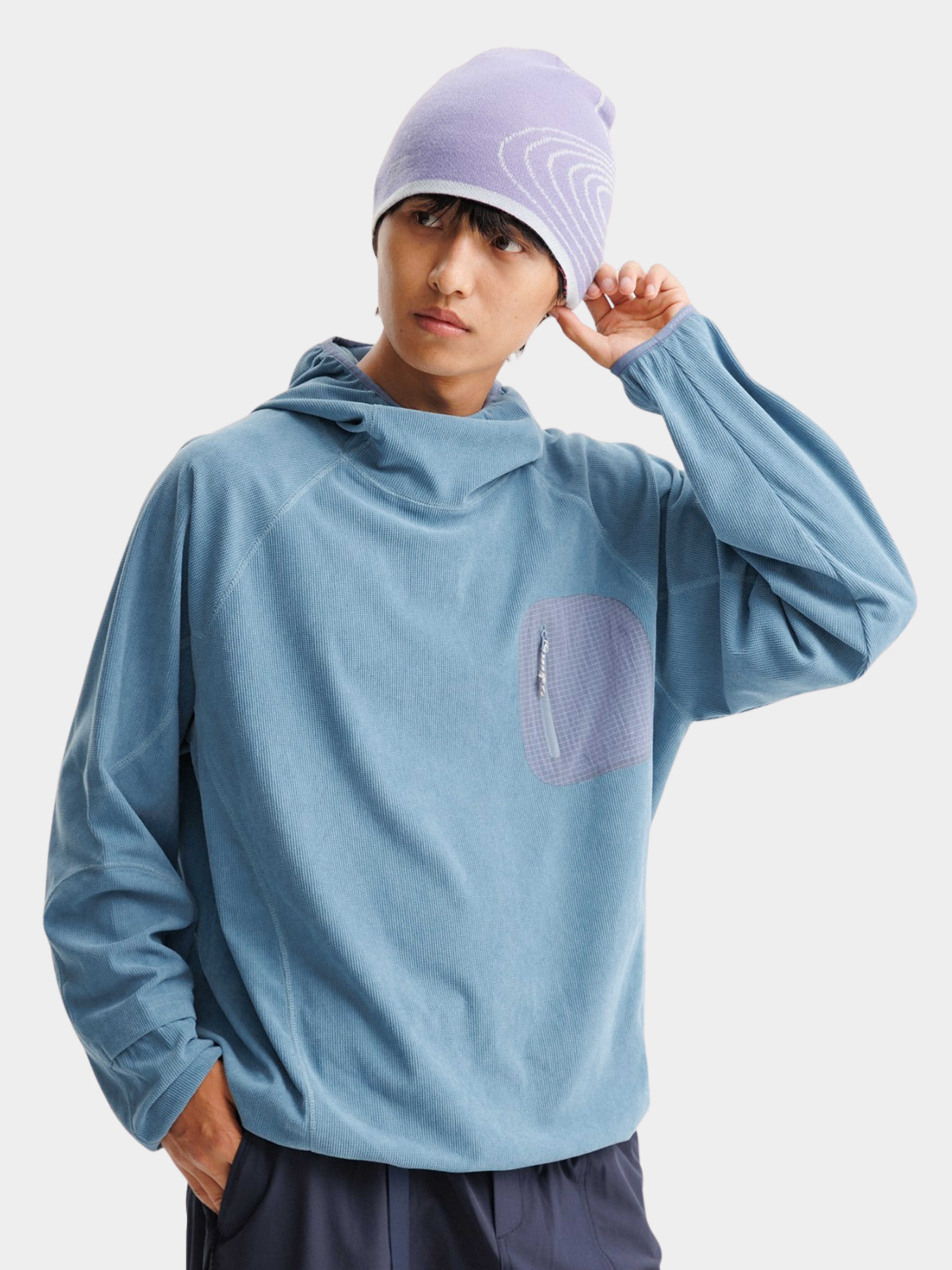 Crag - Unisex Moisture-Wicking High Neck Hoodie Base Layer