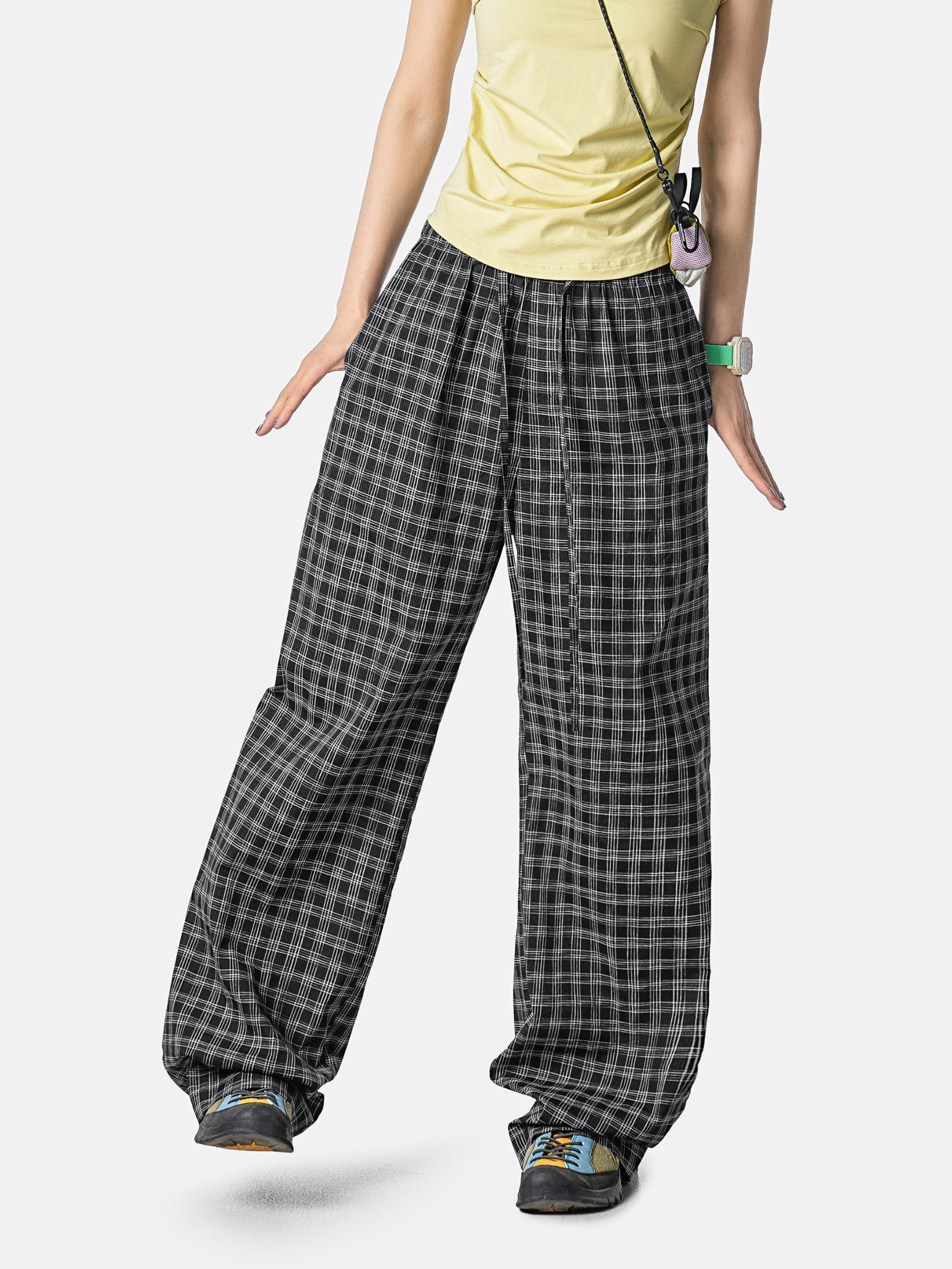 DuskFall - Women's Lightweight Plaid Casual Pants