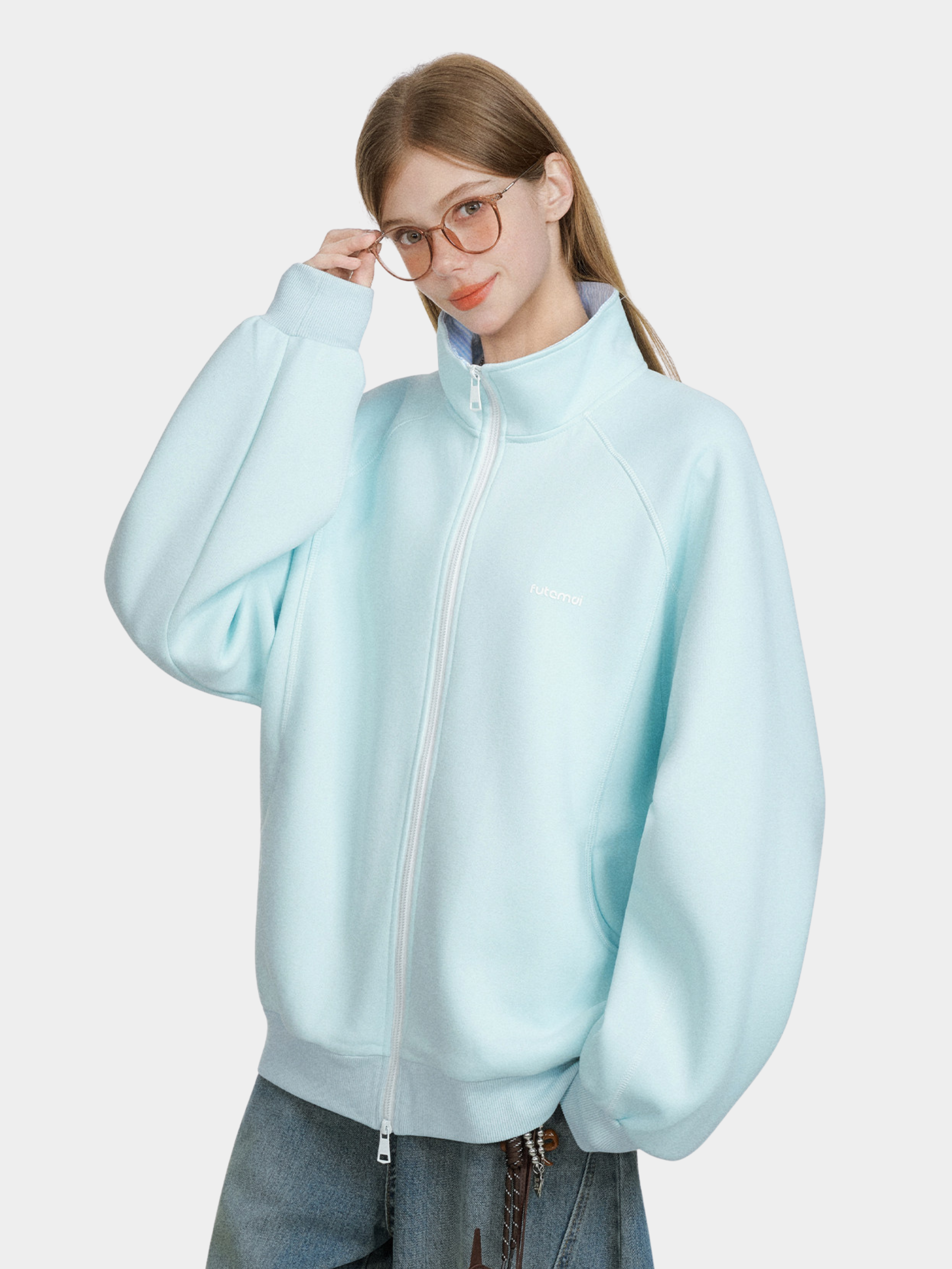 Cragzone - Women's Cotton-Blend Zip-Up Stand-Collar Jacket –