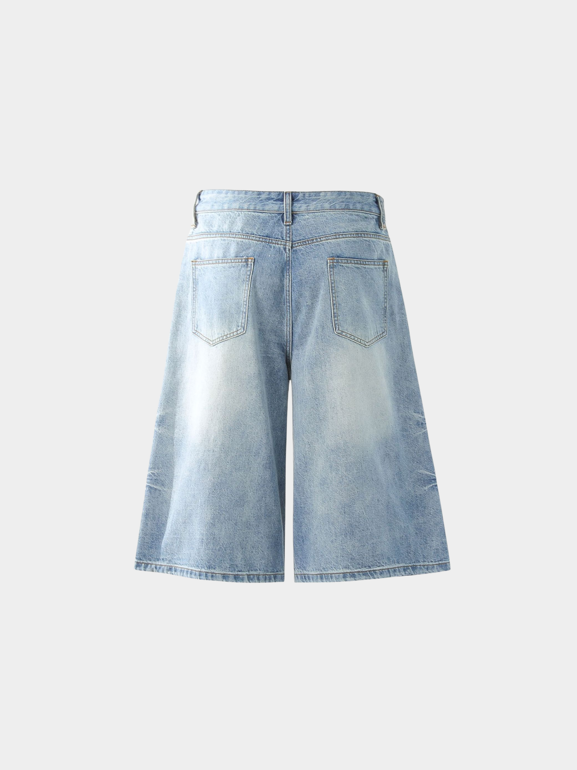 BaseWrap - Men's Straight-Leg Denim Shorts GONGGAR SPORTS