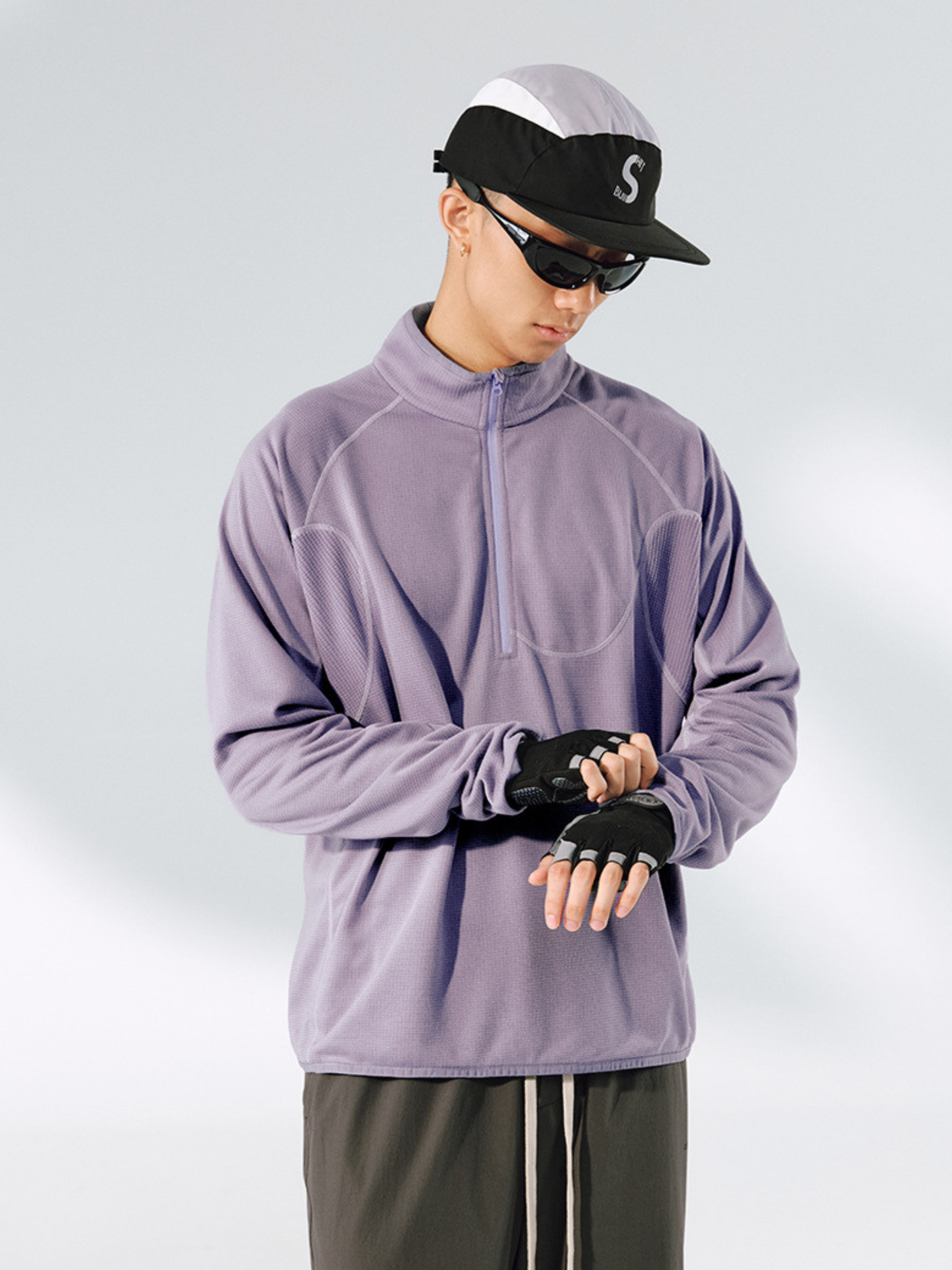 Shadowfern - Lightweight Thermal Half-Zip Sweatshirt