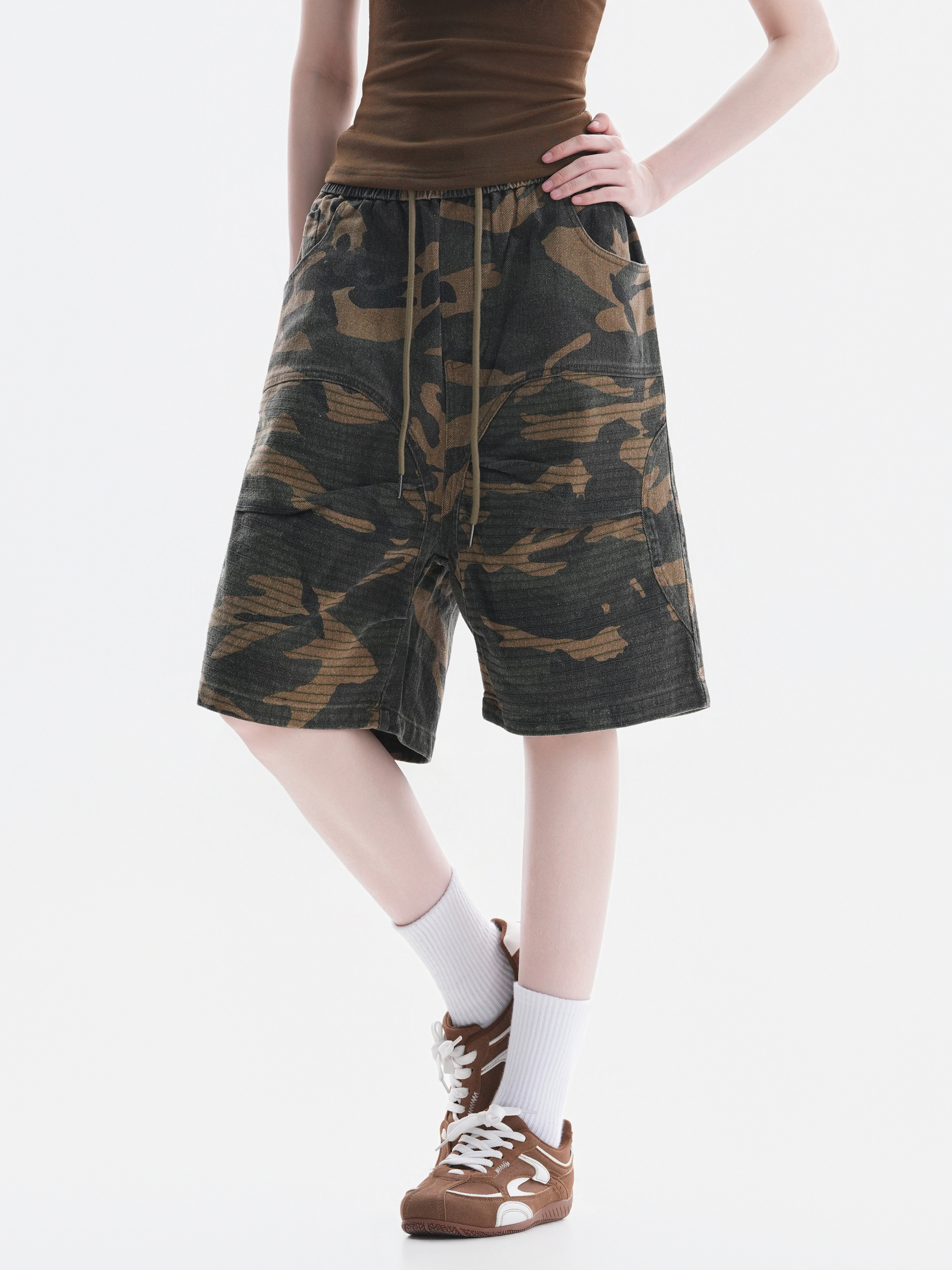 【最安値】soonerorlater SOL camo cargo shorts FoxCreek - Women's Washed Camo Cargo Shorts – GONGGAR SPORTS