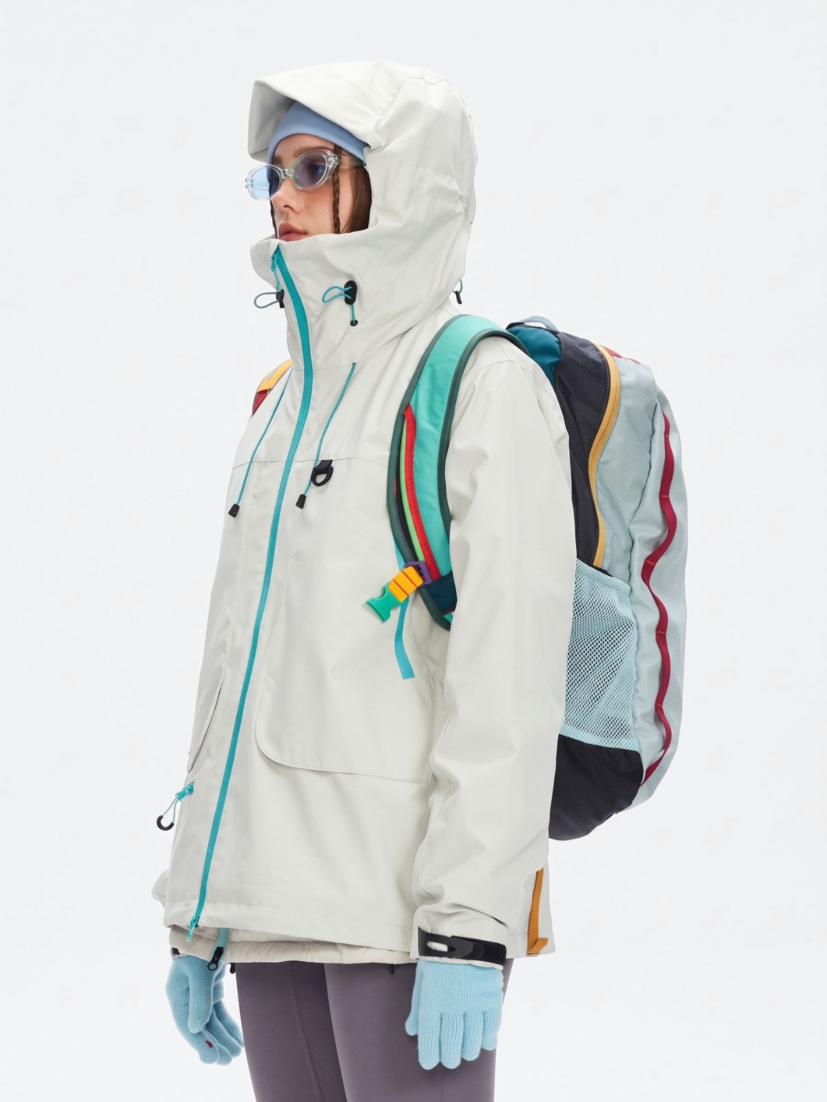 Emberpike - Unisex Color-Block Water-Repellent Adjustable Utility Jacket
