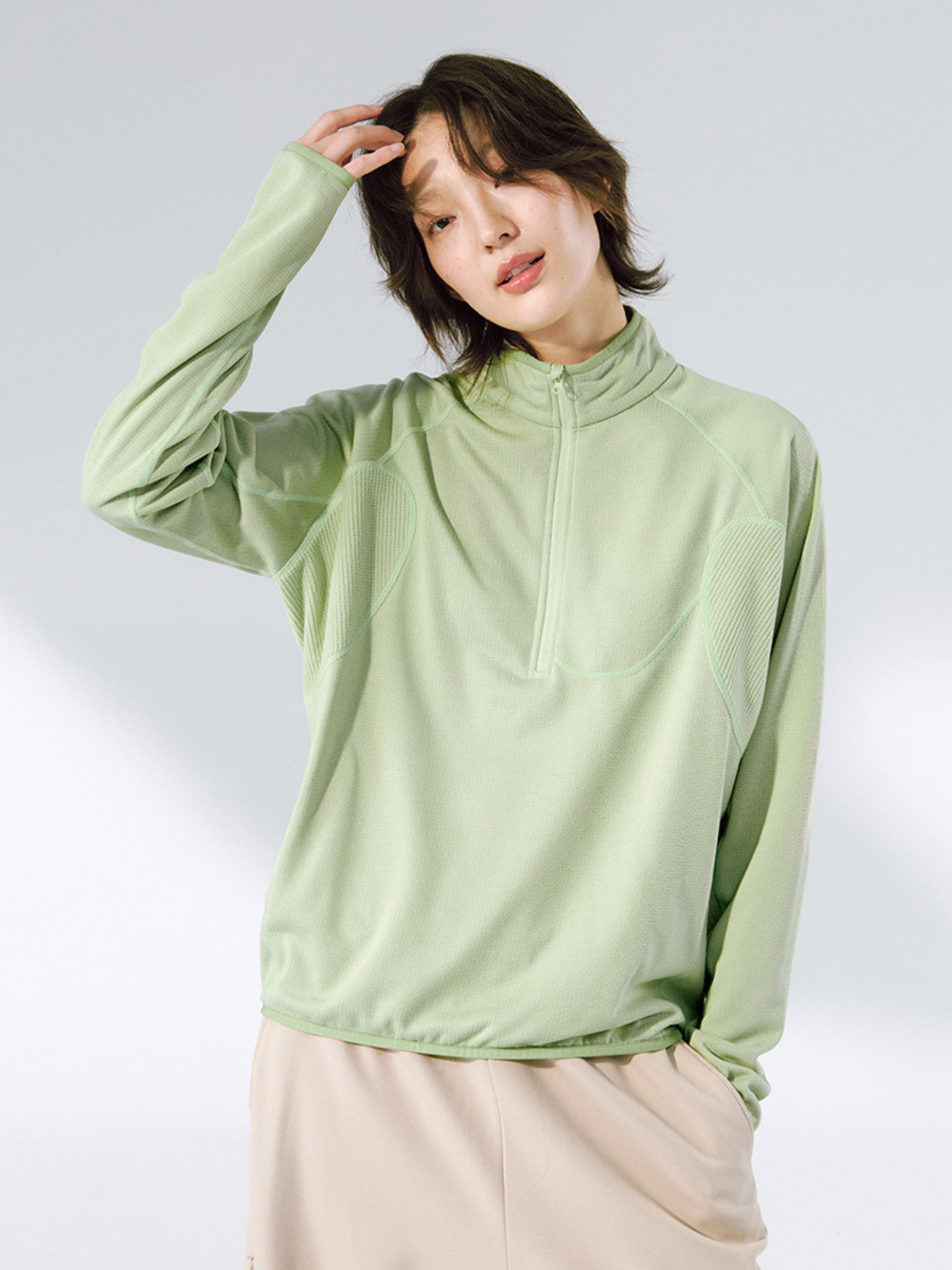 Shadowfern - Lightweight Thermal Half-Zip Sweatshirt