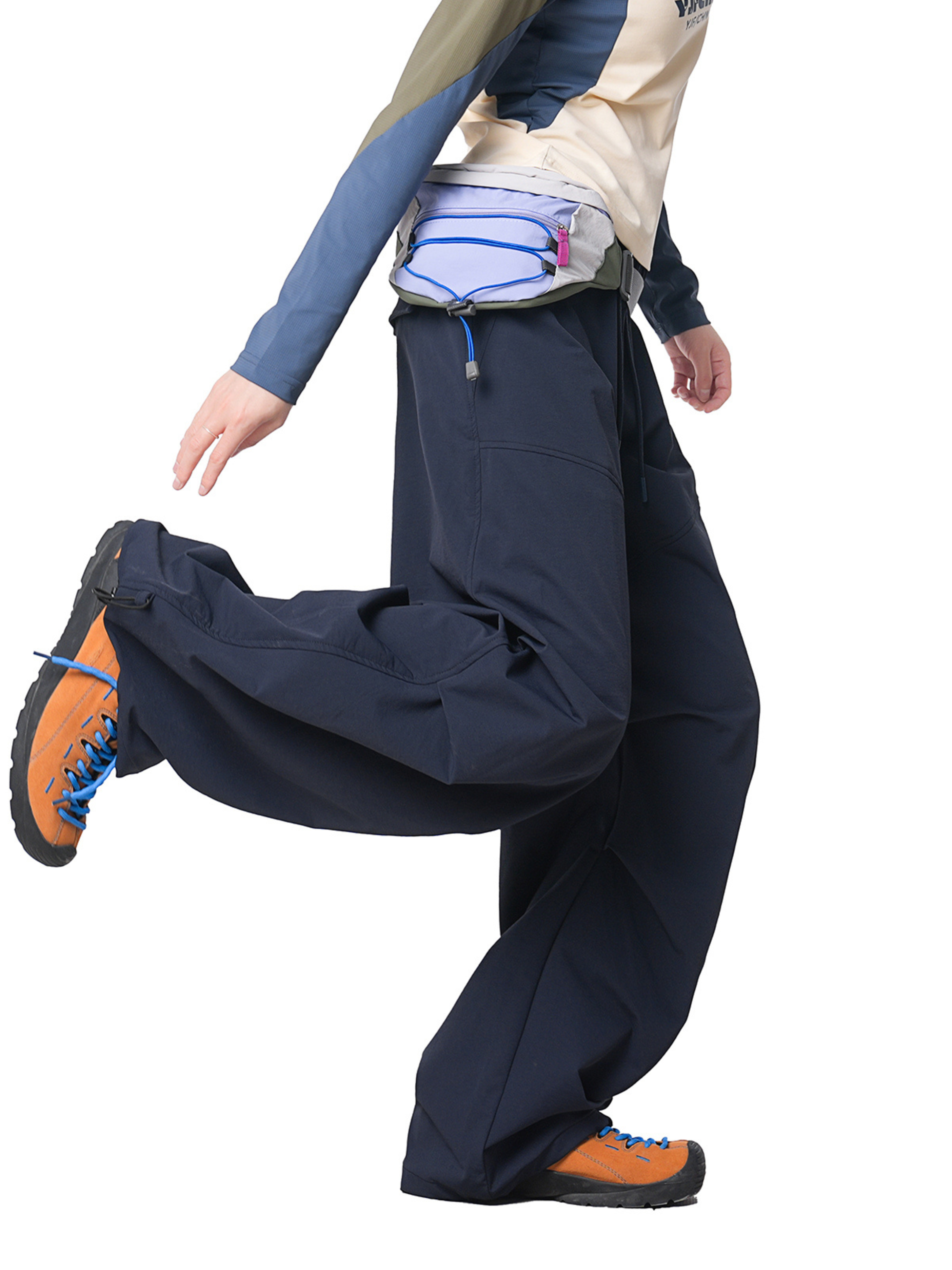 Backtrail - Unisex Wrinkled Straight-Leg Paratrooper Cargo Pants