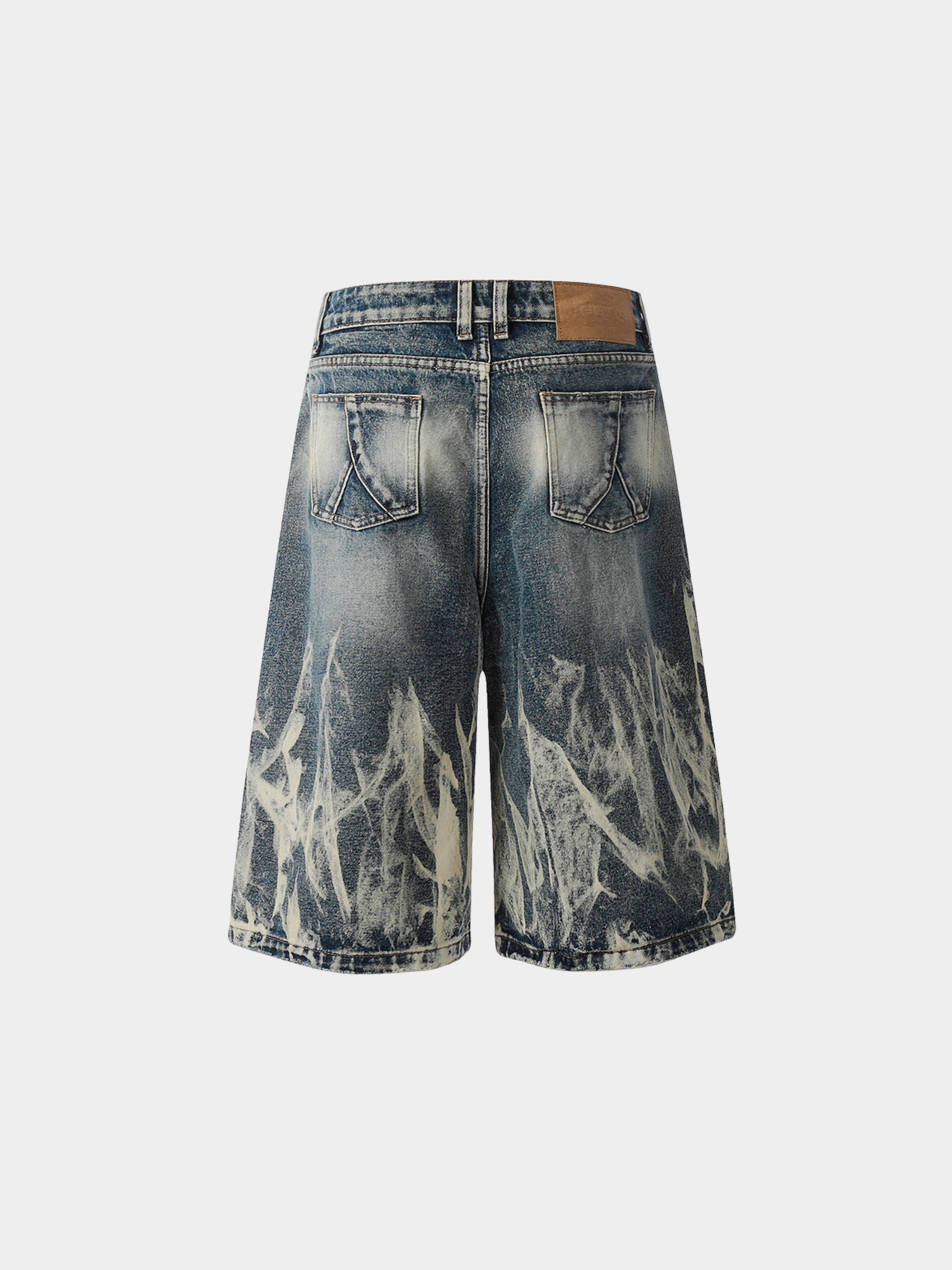 BaseStick - Men's Flame Denim Shorts GONGGAR SPORTS