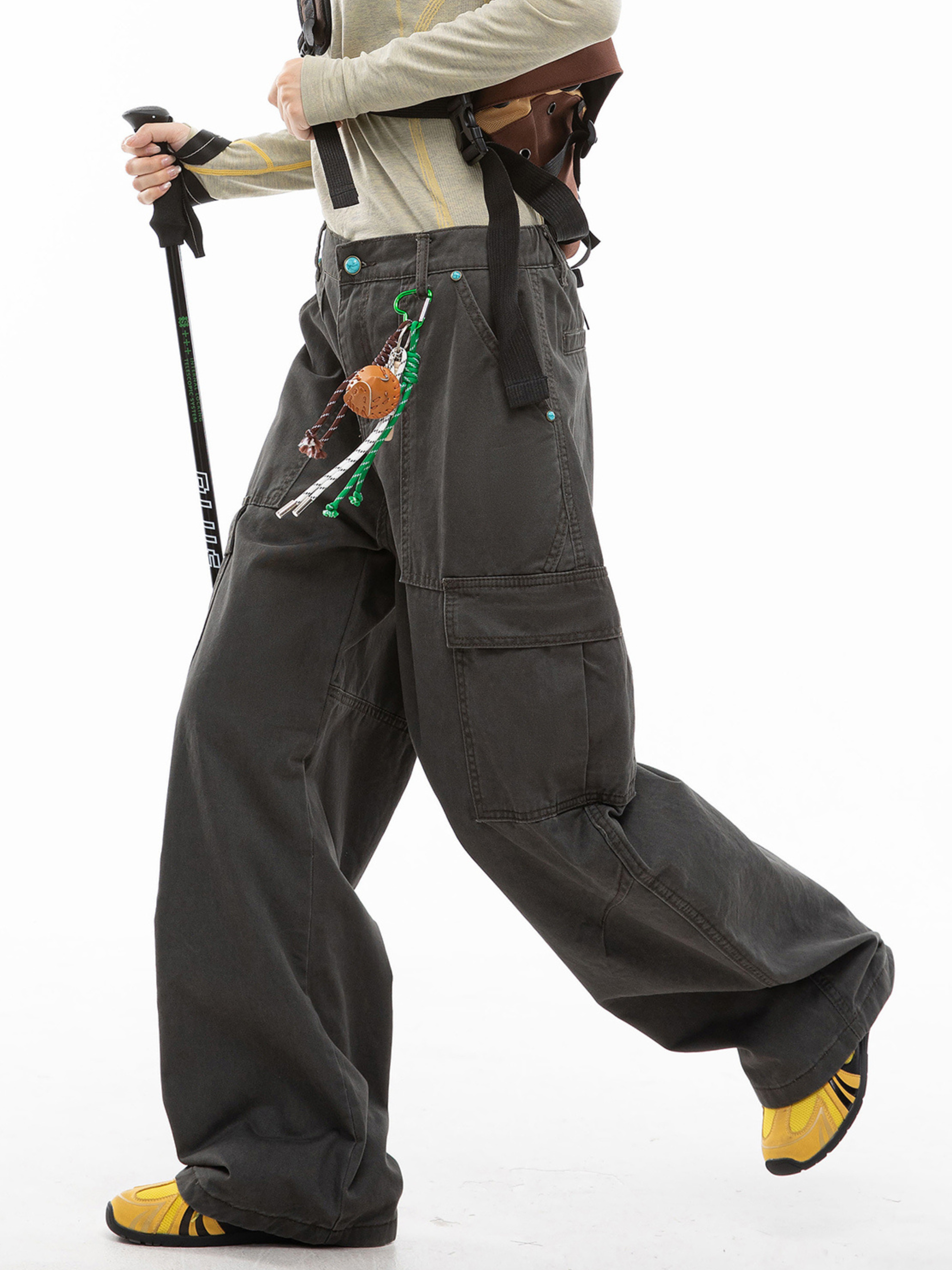FrostStep - Unisex Large Pocket Pure Cotton Cargo Pants