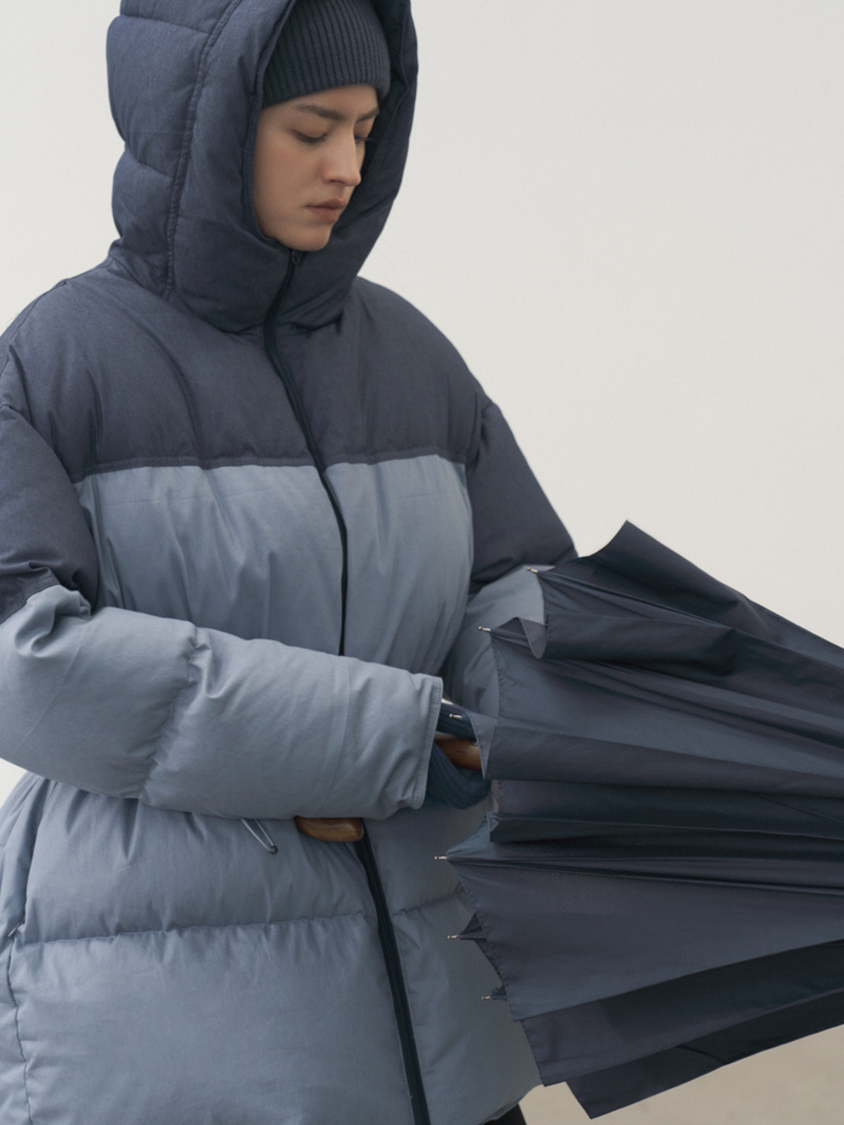 Firestone - Women's 90% White Duck Down Denim Patchwork Down Jacket