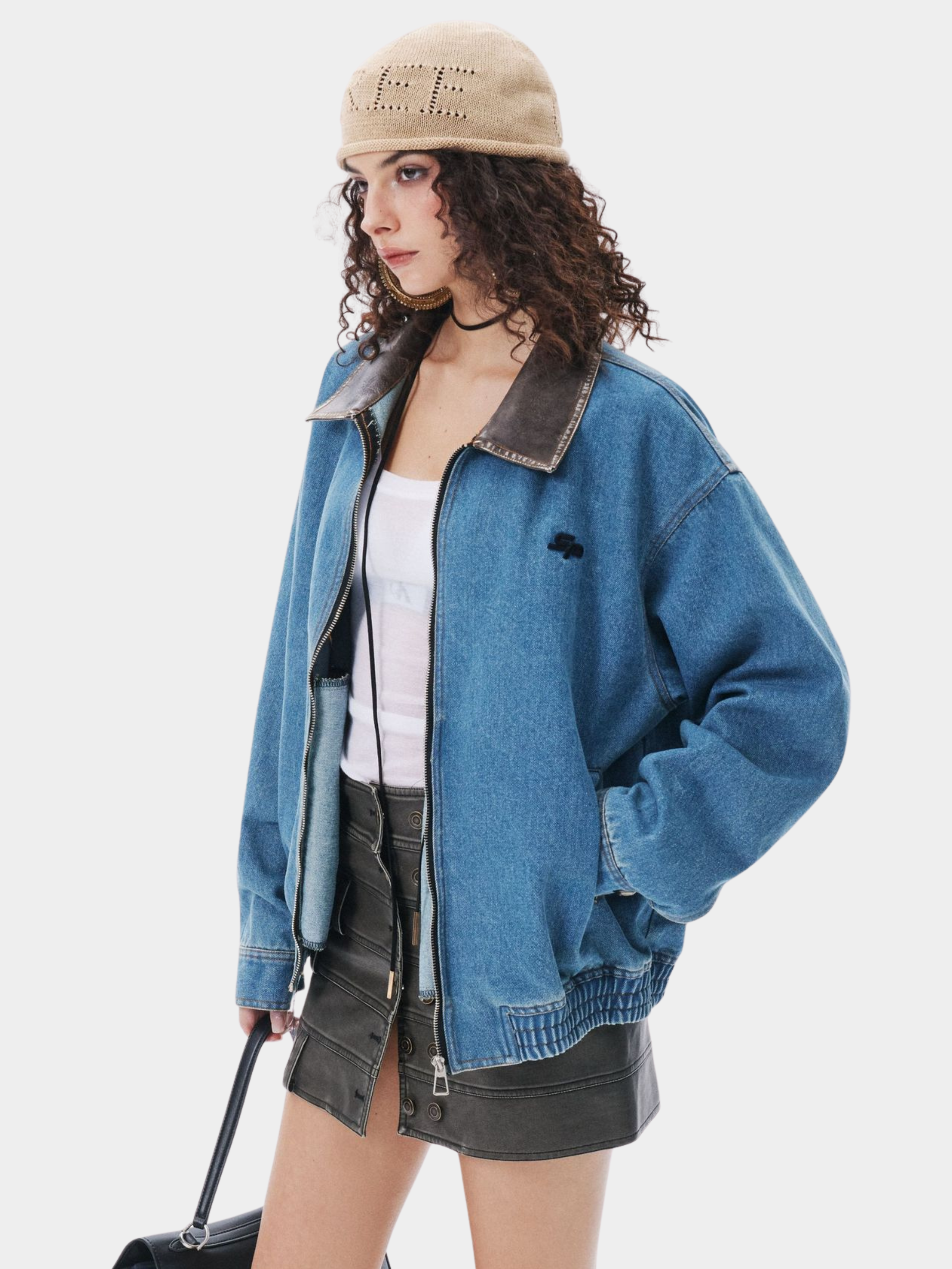 RavenLine - Women‘s Washed Denim Turndown Collar Jacket GONGGAR SPORTS