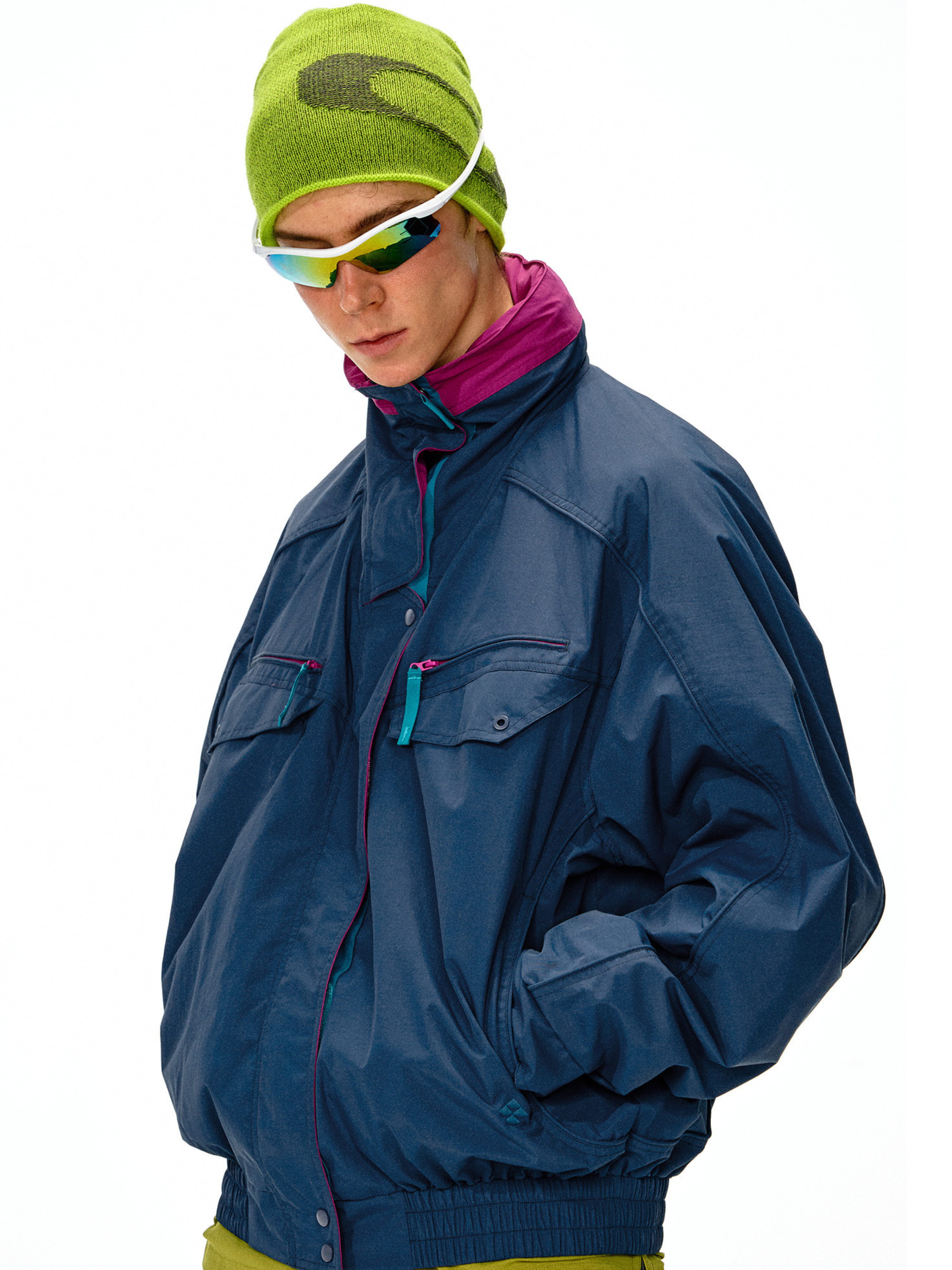 Driftcrest - Men's Colorblock Waterproof Windbreaker Jacket