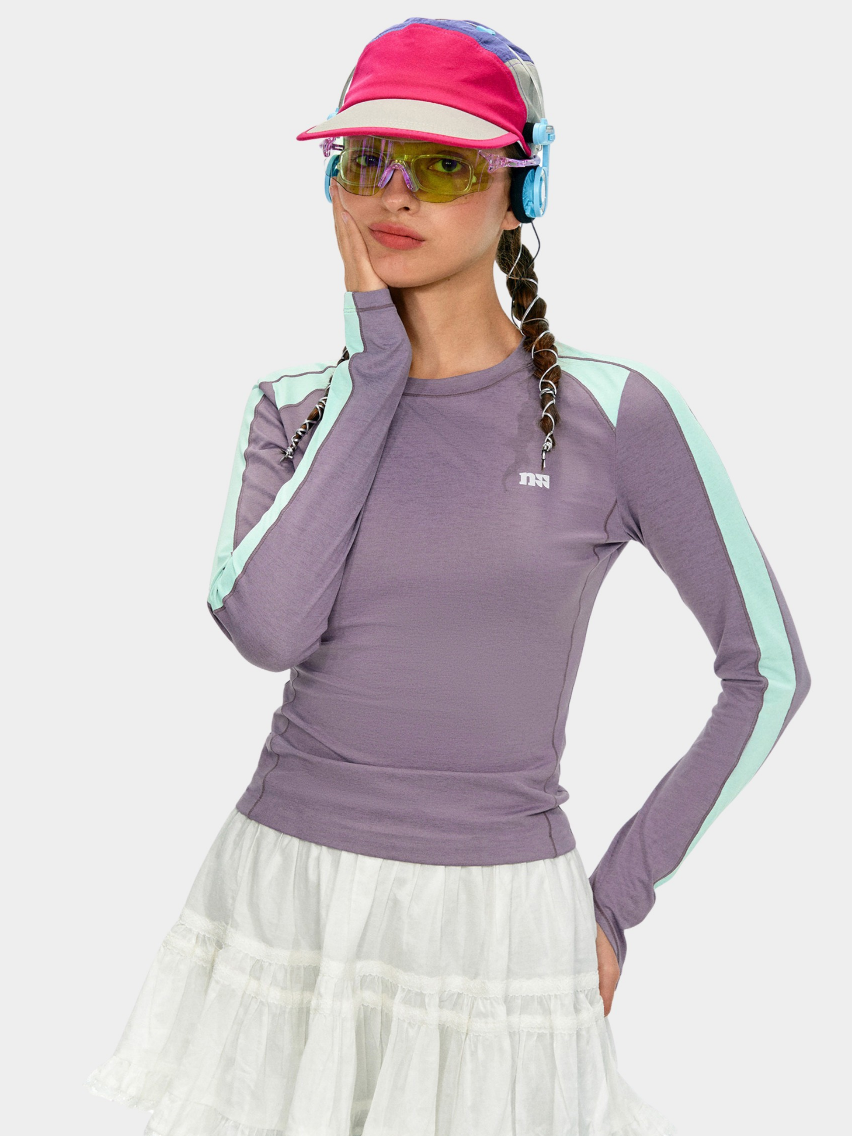 Moonfire - Moisture-Wicking Colorblock Fitted Base Layer Top