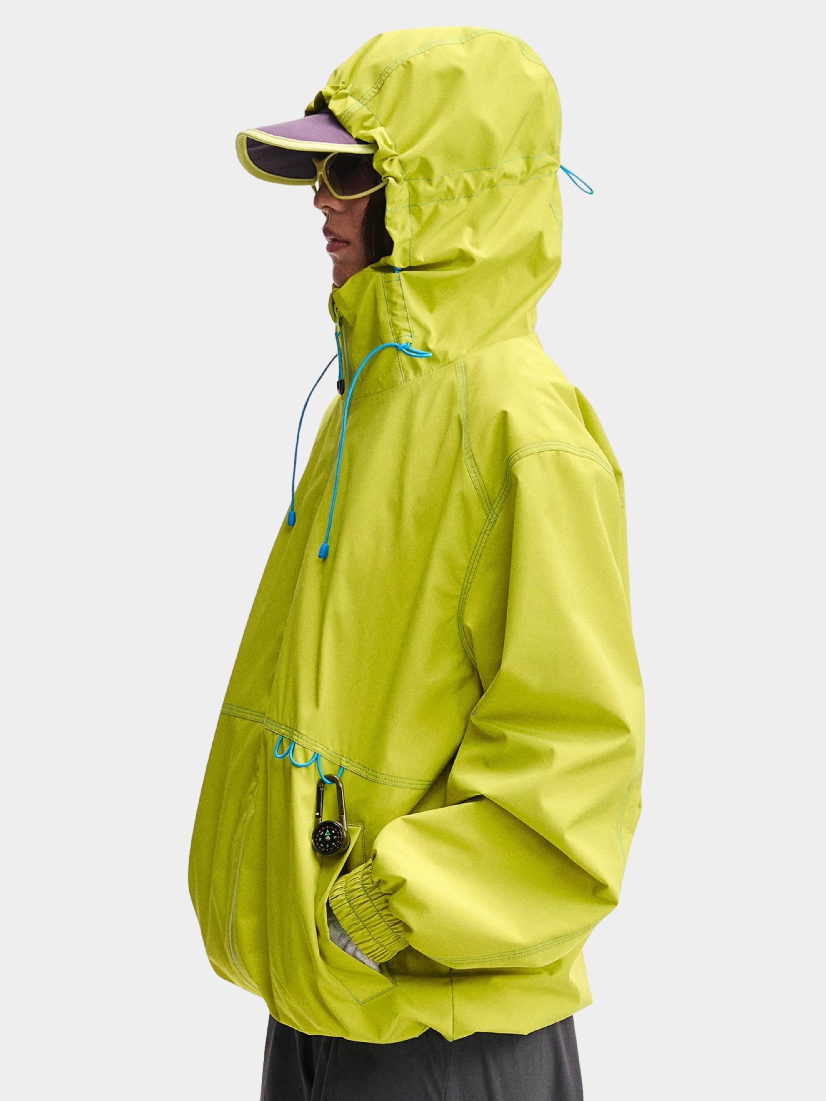 EchoDeck - Unisex Teflon® Triple-Defense Colorblock Drawstring Jacket