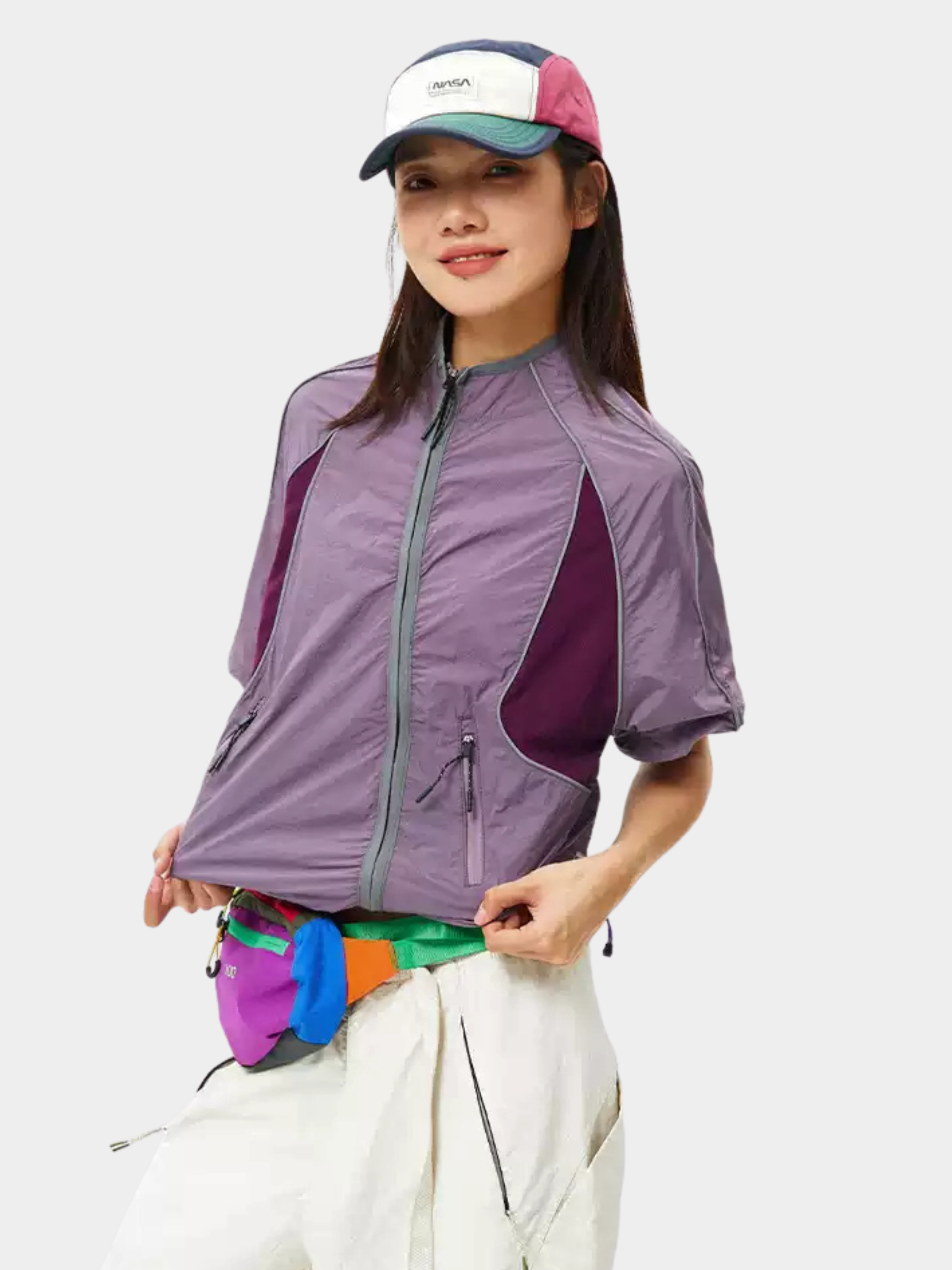Cavecrack - Women's Mesh-Panel Breathable Short-Sleeve Cardigan