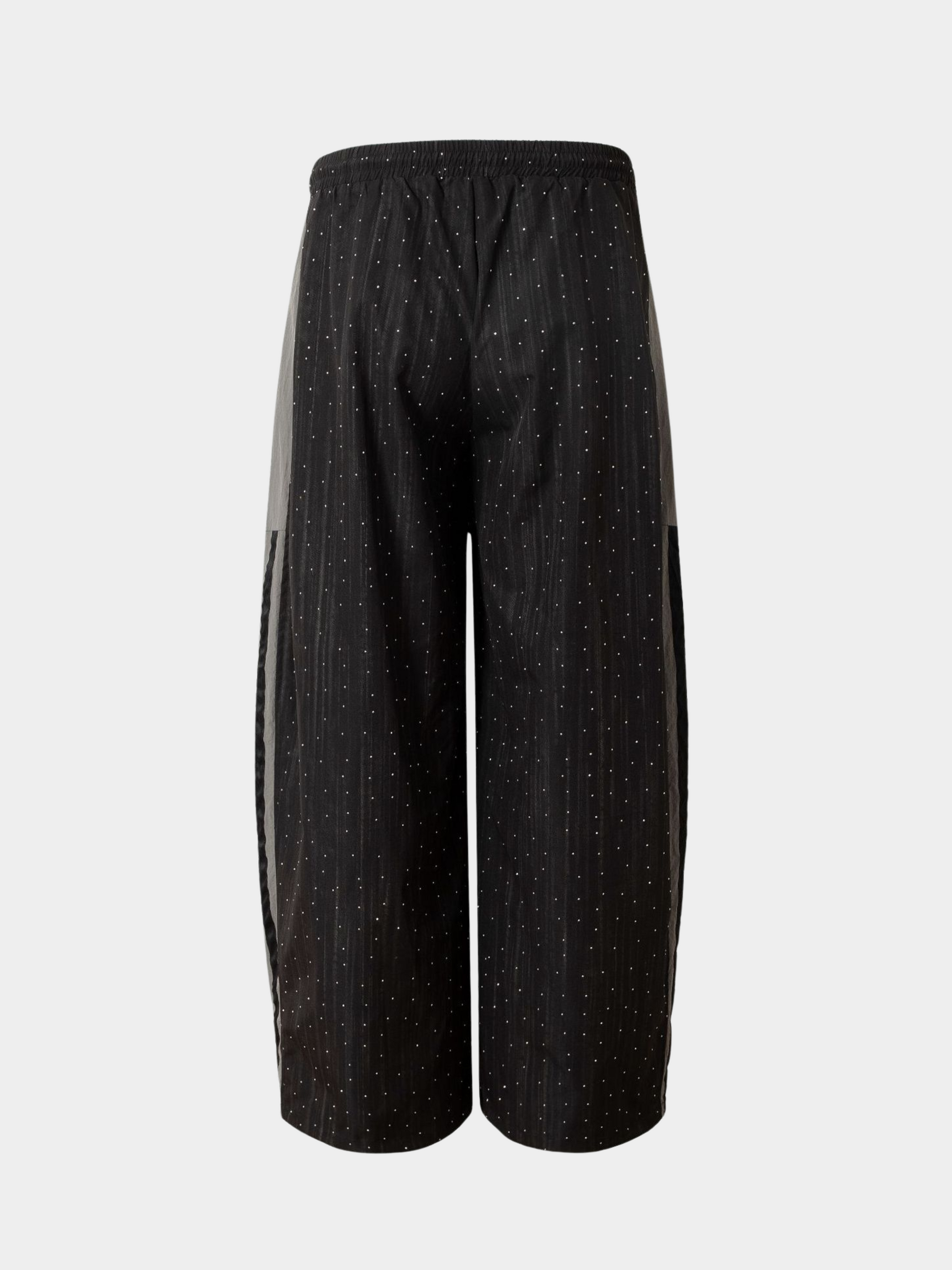 FoxGo - Unisex High Street Colorblock Rhinestone Satin Track Pants GONGGAR SPORTS