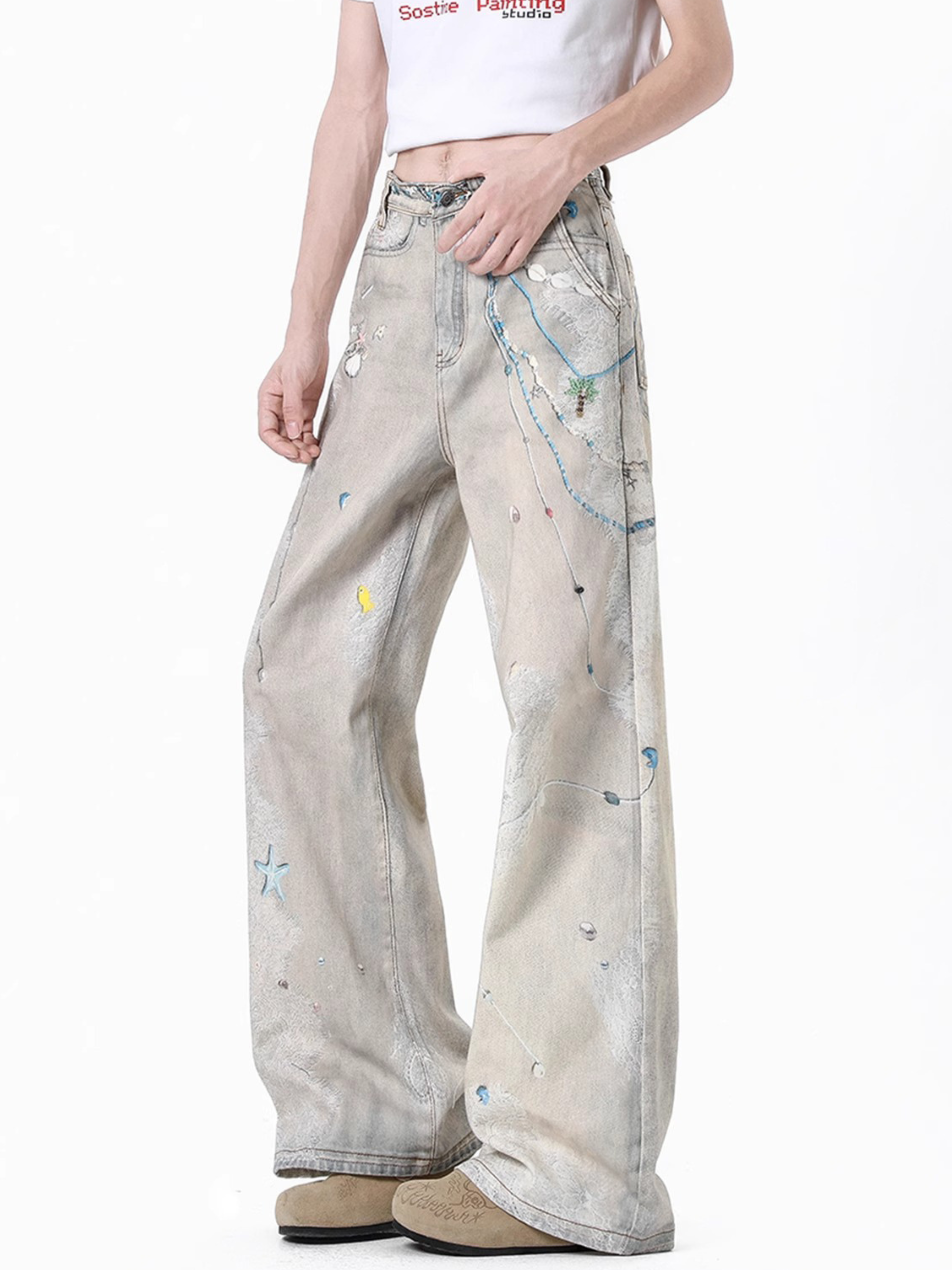 WolfCrate - Women's Pearl Lace Denim Jeans